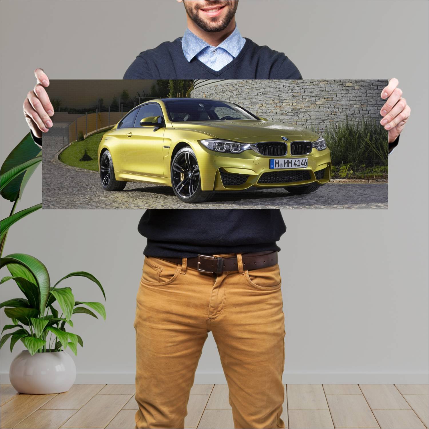 Cuadro grande 30x80cm 2014 bmw m4 coupe auto 192 Bmw