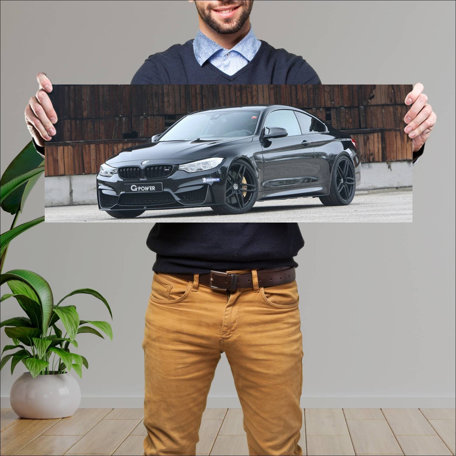 Cuadro grande 30x80cm 2014 bmw m4 coupe by g power 194 Bmw