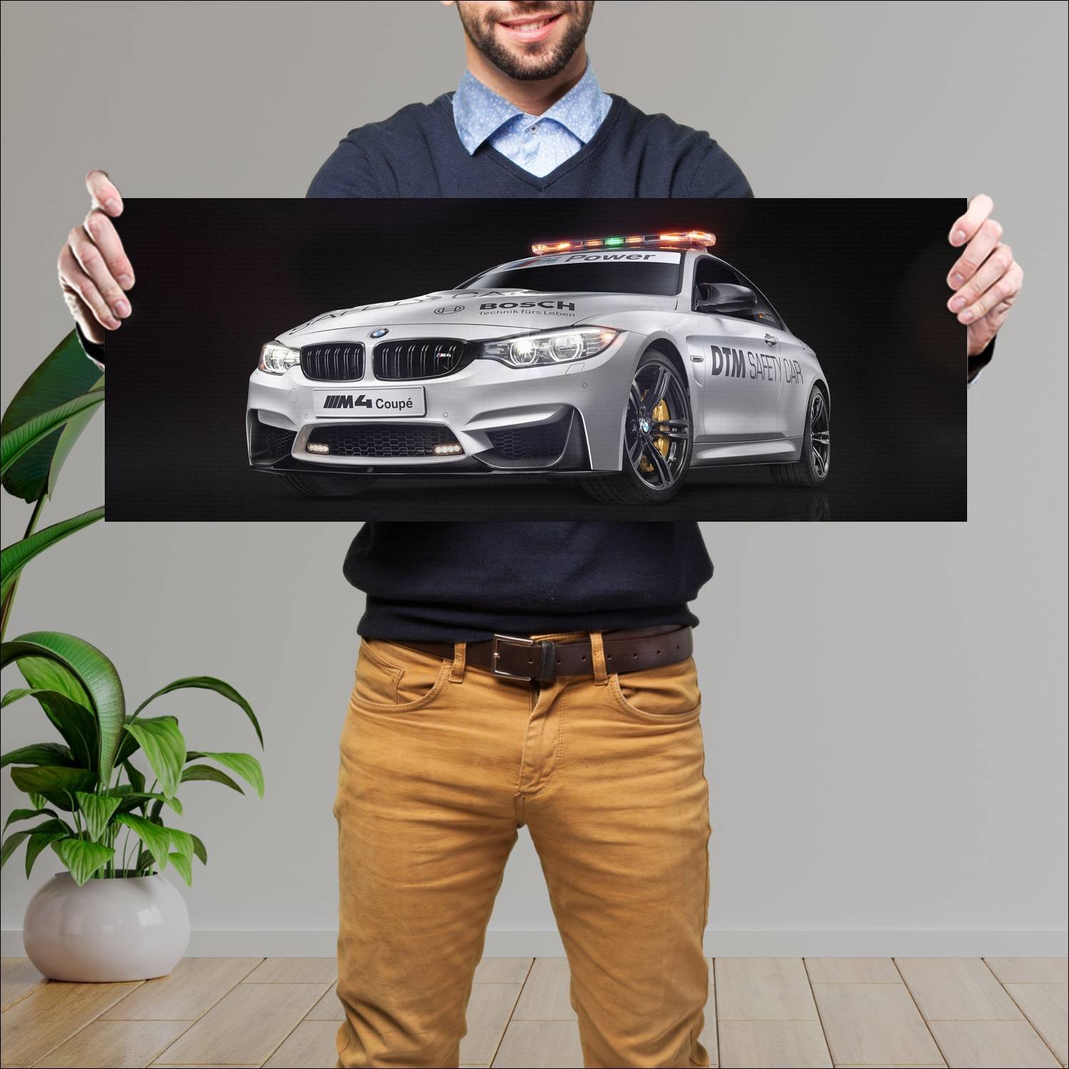 Cuadro grande 30x80cm 2014 bmw m4 coupe dtm safety 197 Bmw