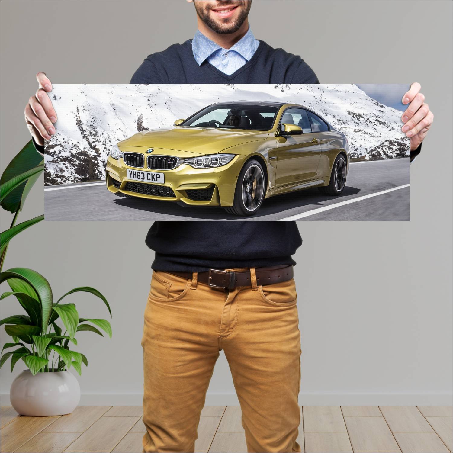 Cuadro grande 30x80cm 2014 bmw m4 coupe uk auto 199 Bmw