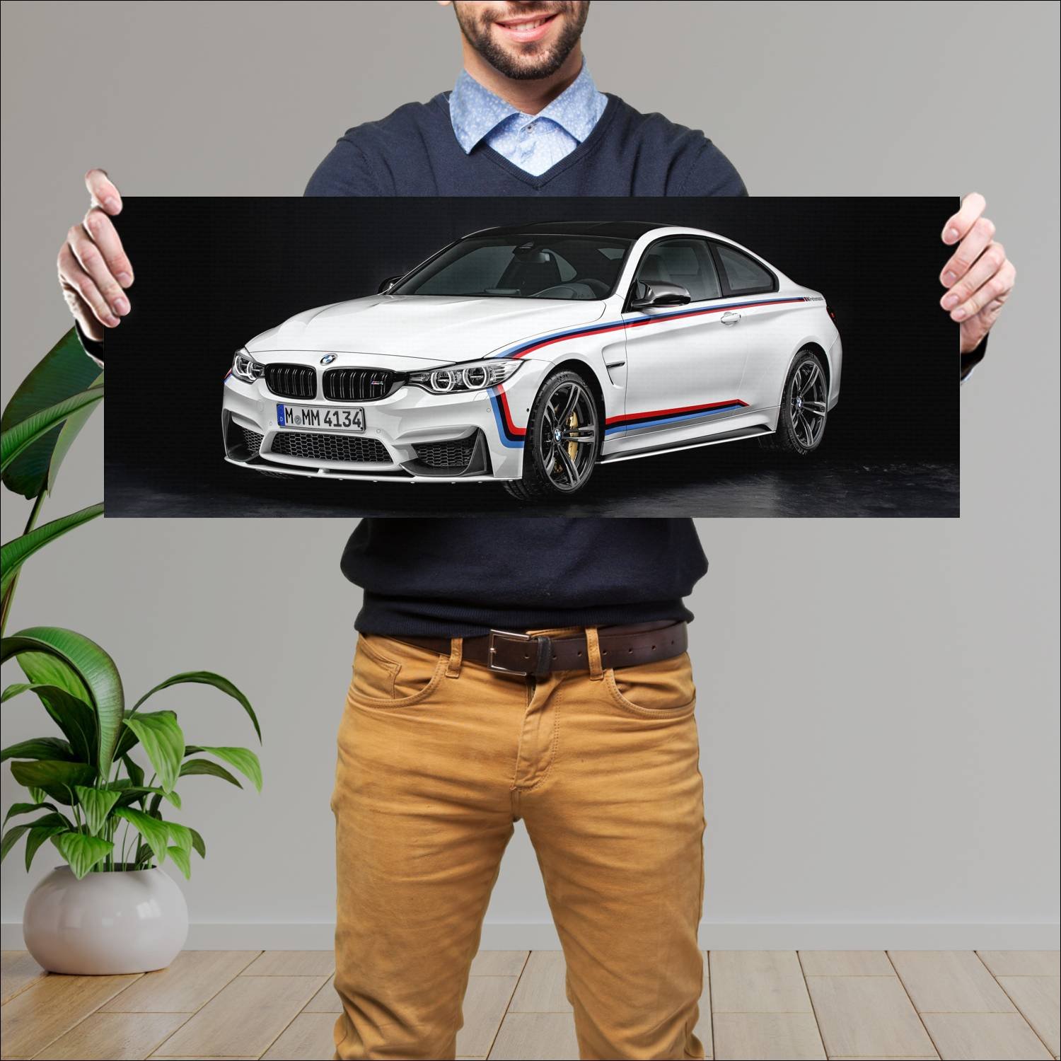 Cuadro grande 30x80cm 2014 bmw m4 coupe with m per 200 Bmw