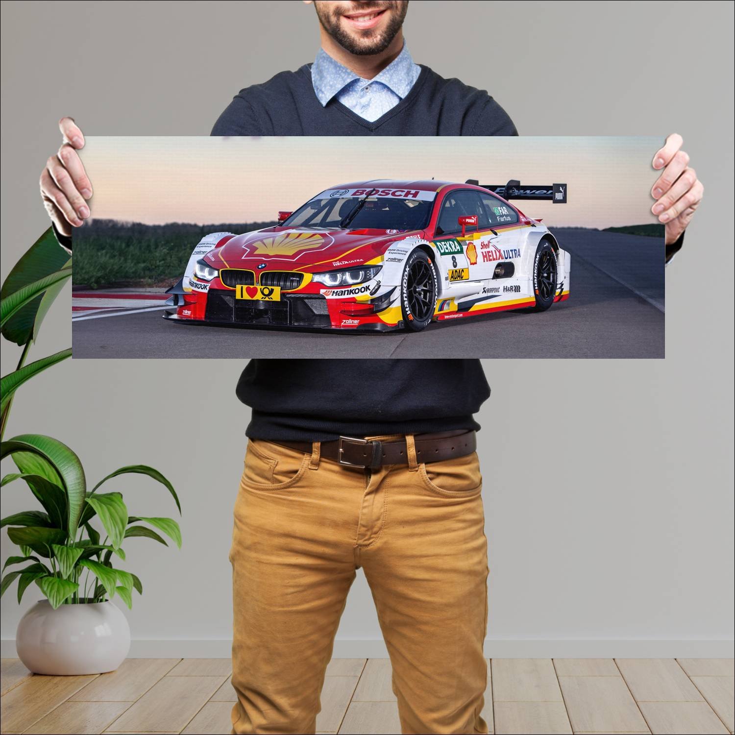 Cuadro grande 30x80cm 2014 bmw m4 dtm auto 201 Bmw