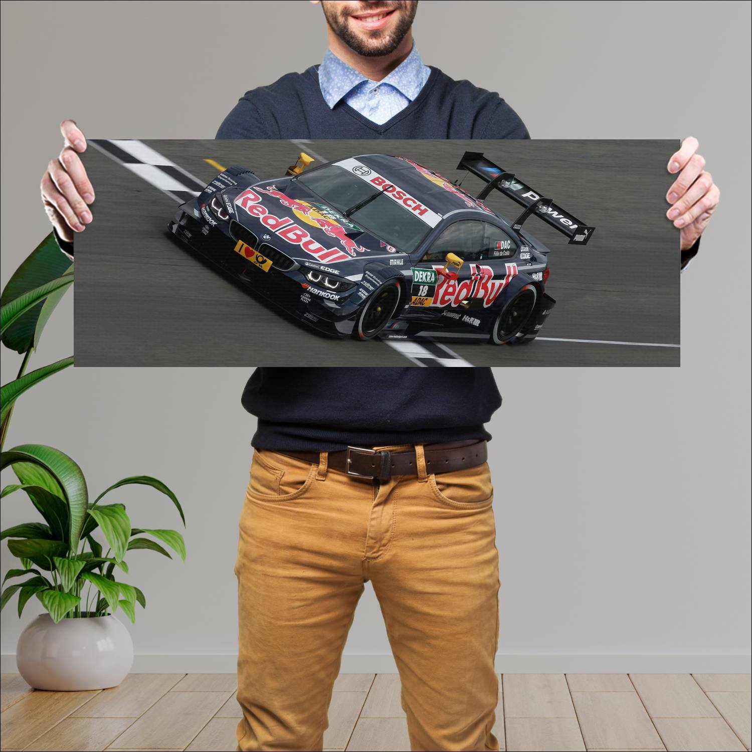Cuadro grande 30x80cm 2014 bmw m4 dtm auto 202 Bmw