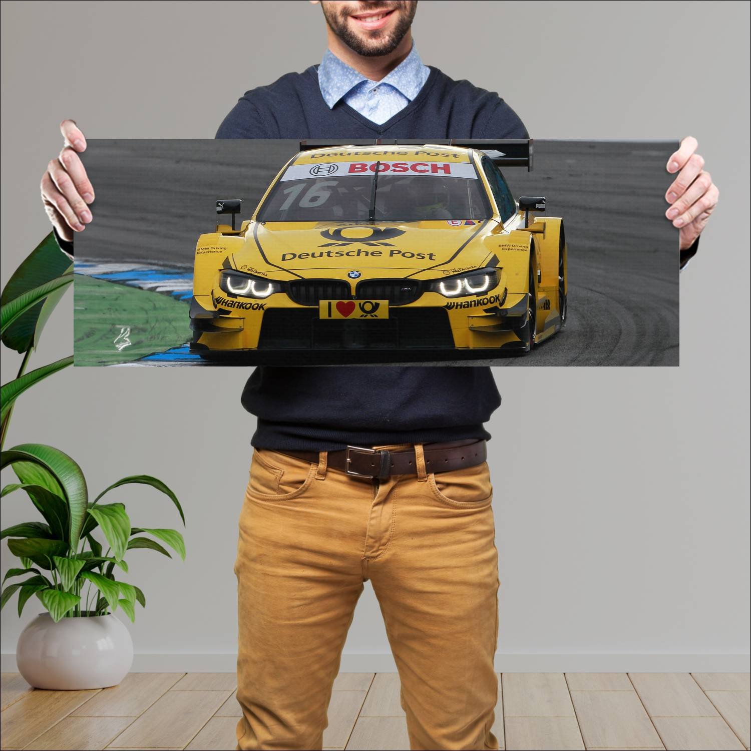 Cuadro grande 30x80cm 2014 bmw m4 dtm auto 203 Bmw
