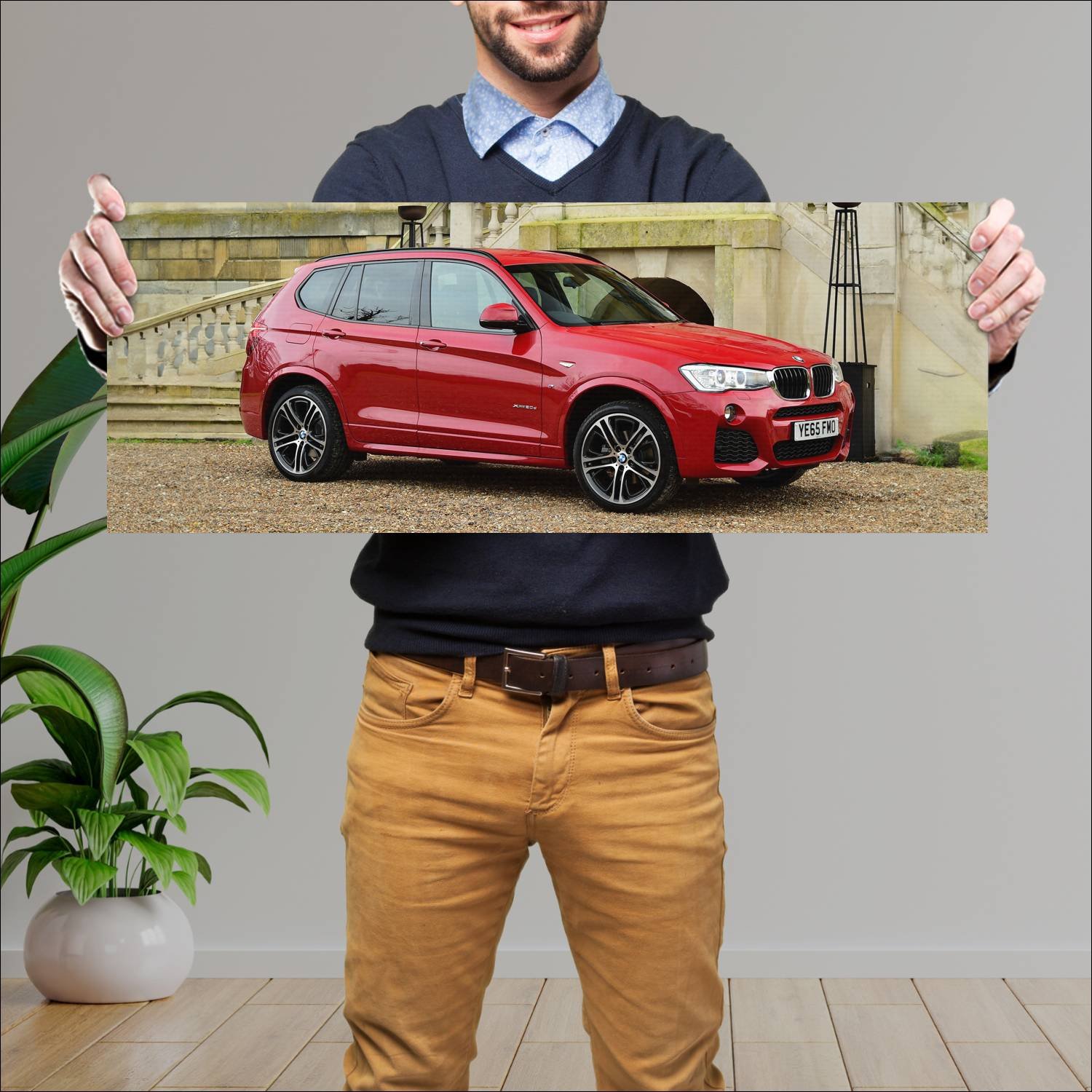 Cuadro grande 30x80cm 2014 bmw x3 m sport uk auto 209 Bmw