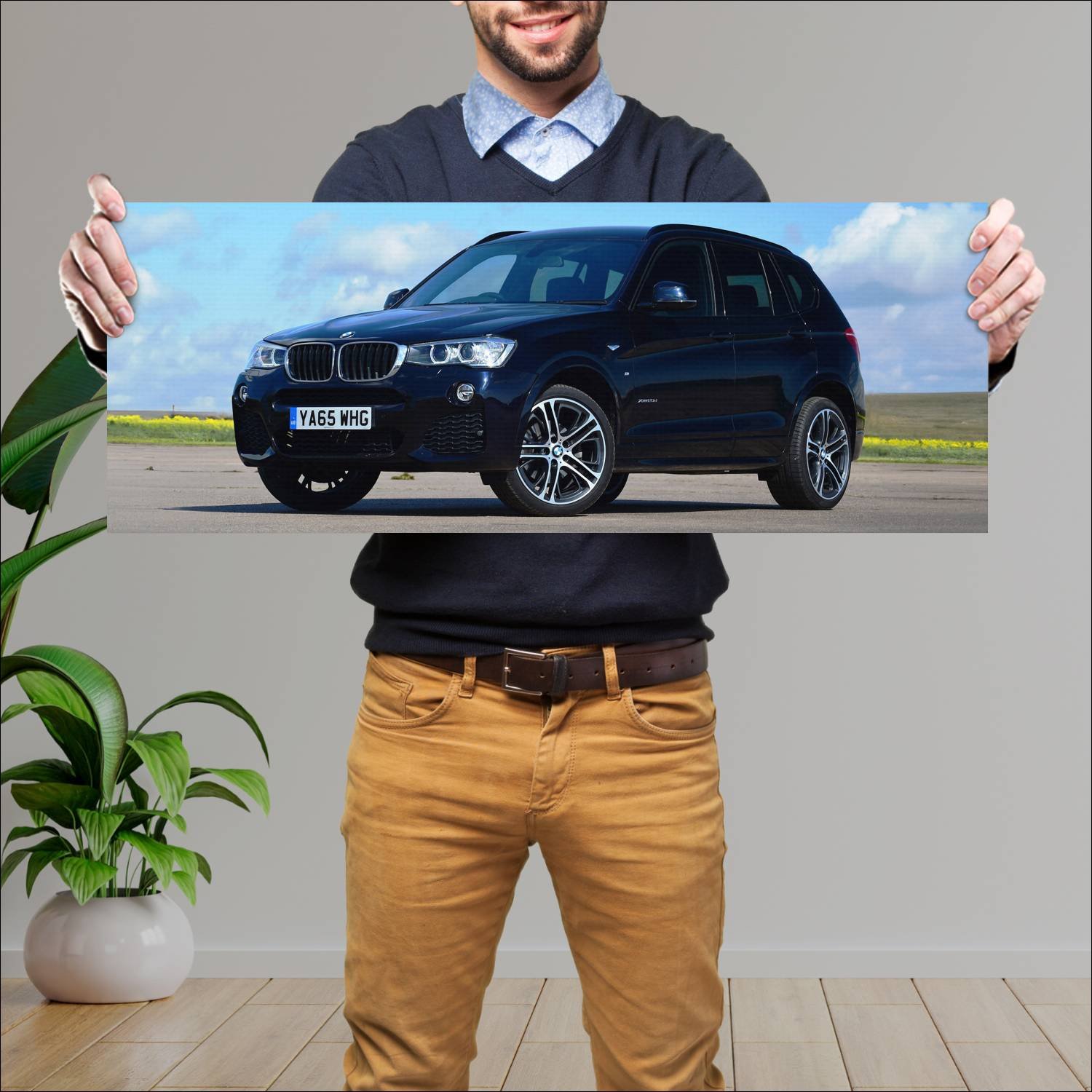 Cuadro grande 30x80cm 2014 bmw x3 m sport uk auto 210 Bmw