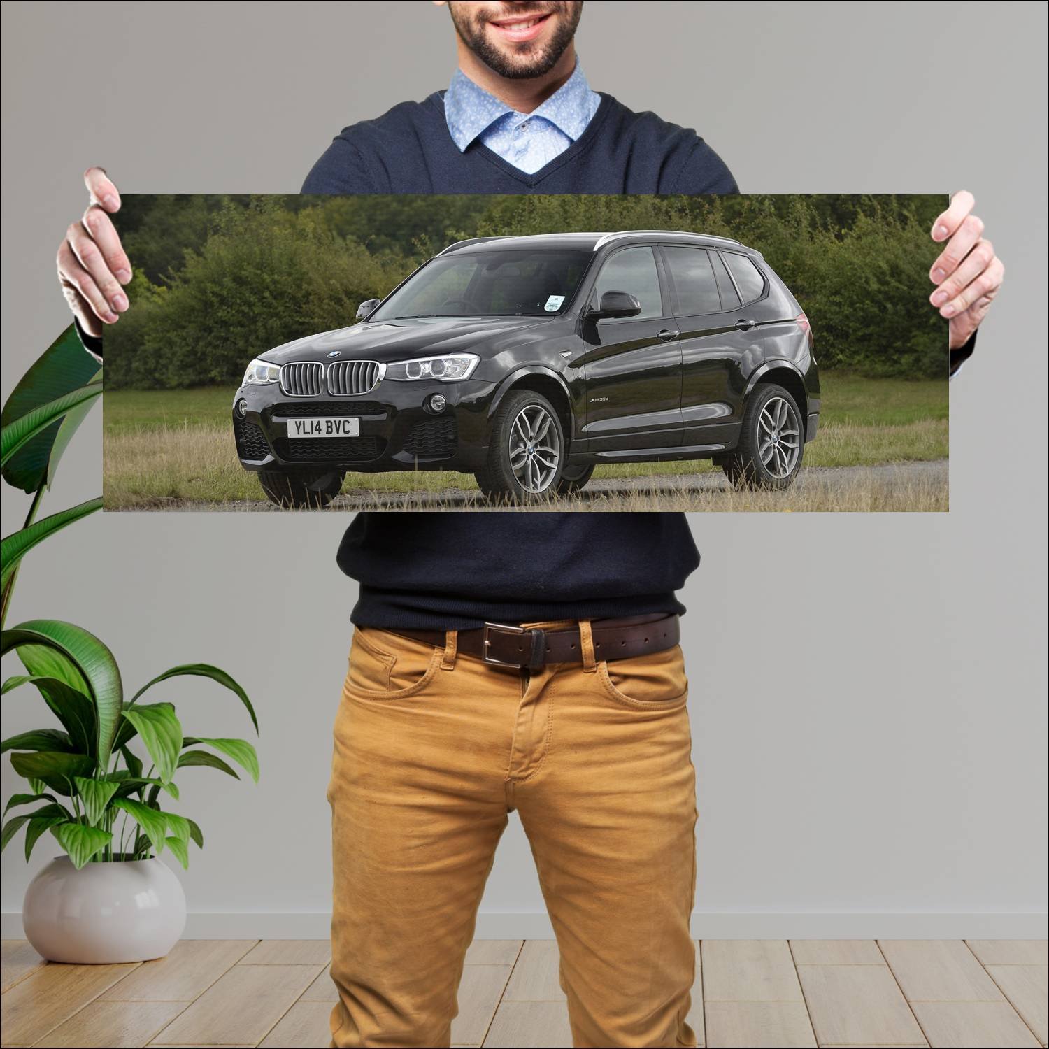 Cuadro grande 30x80cm 2014 bmw x3 m sport uk auto 211 Bmw
