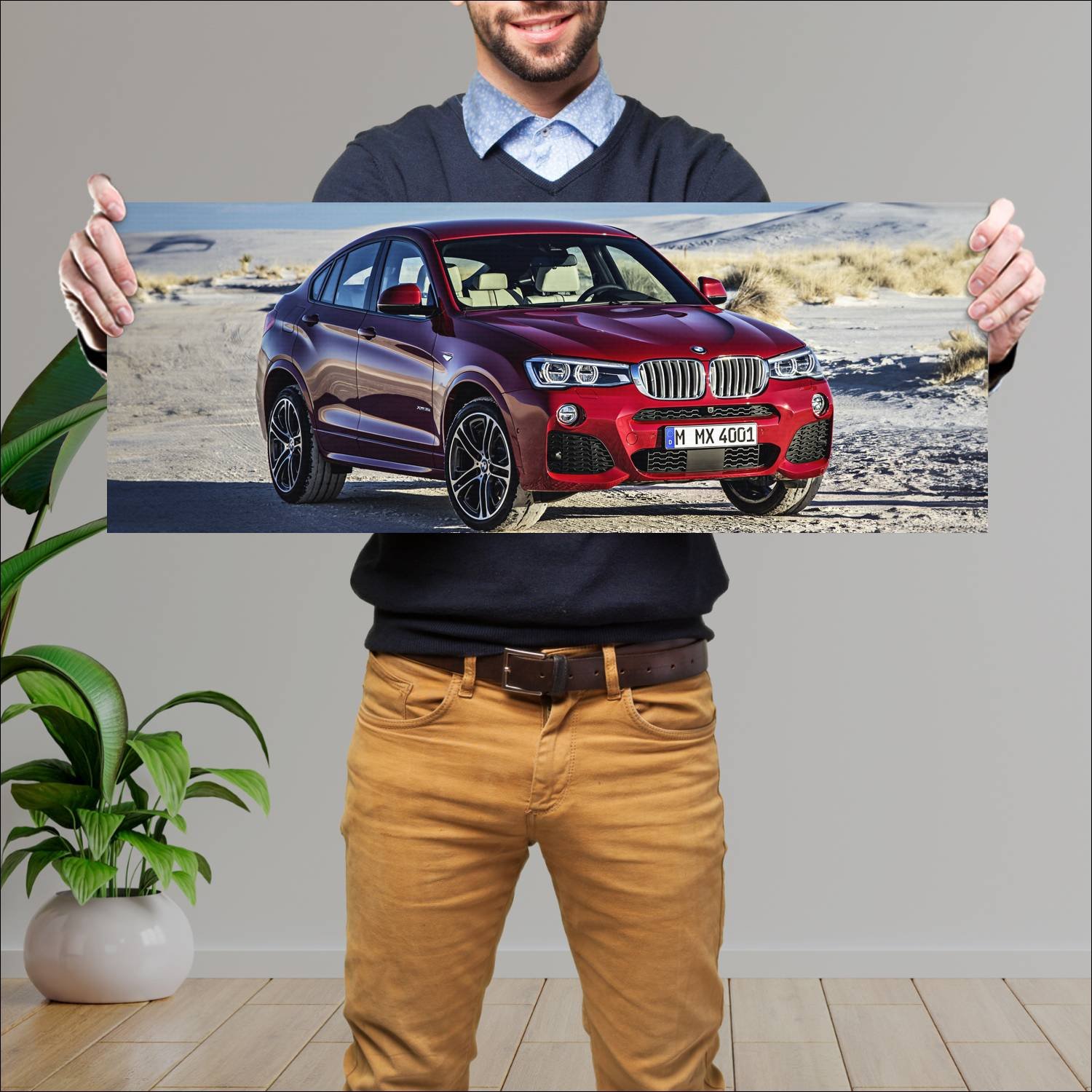 Cuadro grande 30x80cm 2014 bmw x4 m sport auto 213 Bmw