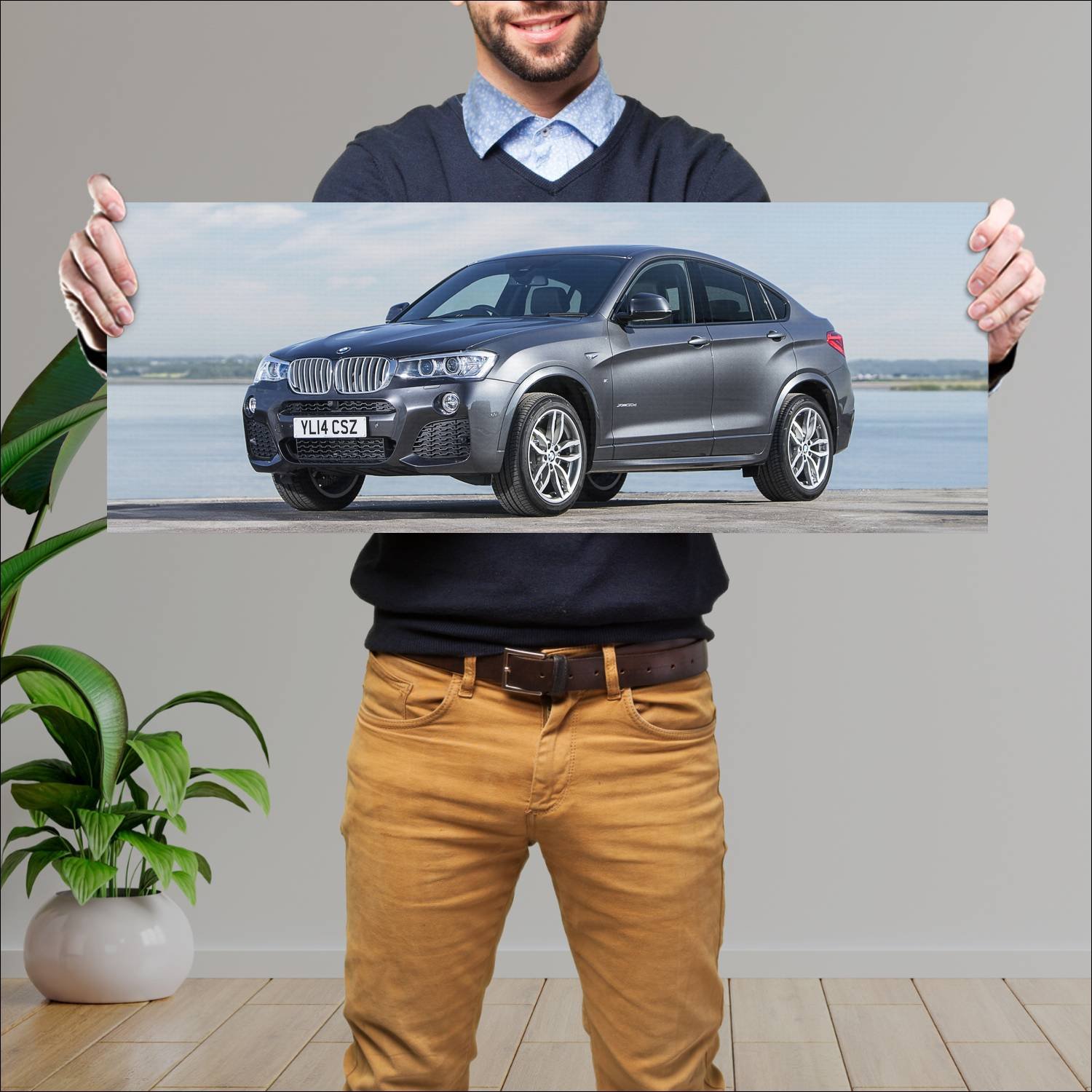 Cuadro grande 30x80cm 2014 bmw x4 m sport uk auto 216 Bmw
