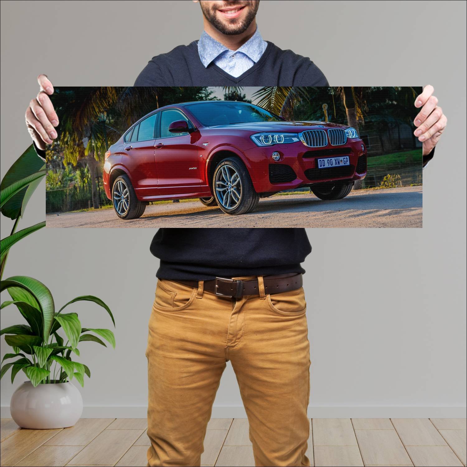 Cuadro grande 30x80cm 2014 bmw x4 m sport za auto 217 Bmw