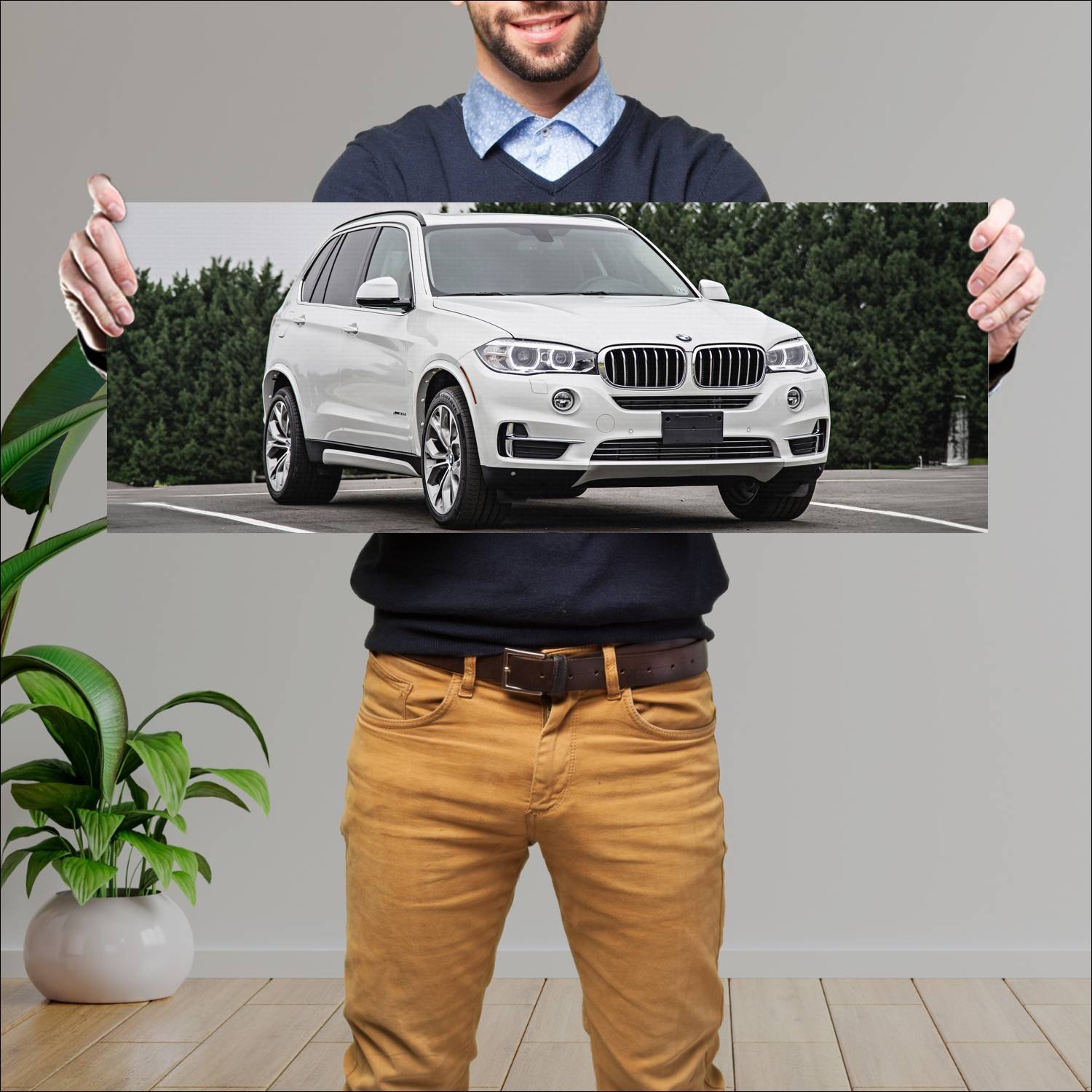 Cuadro grande 30x80cm 2014 bmw x5 us auto 220 Bmw