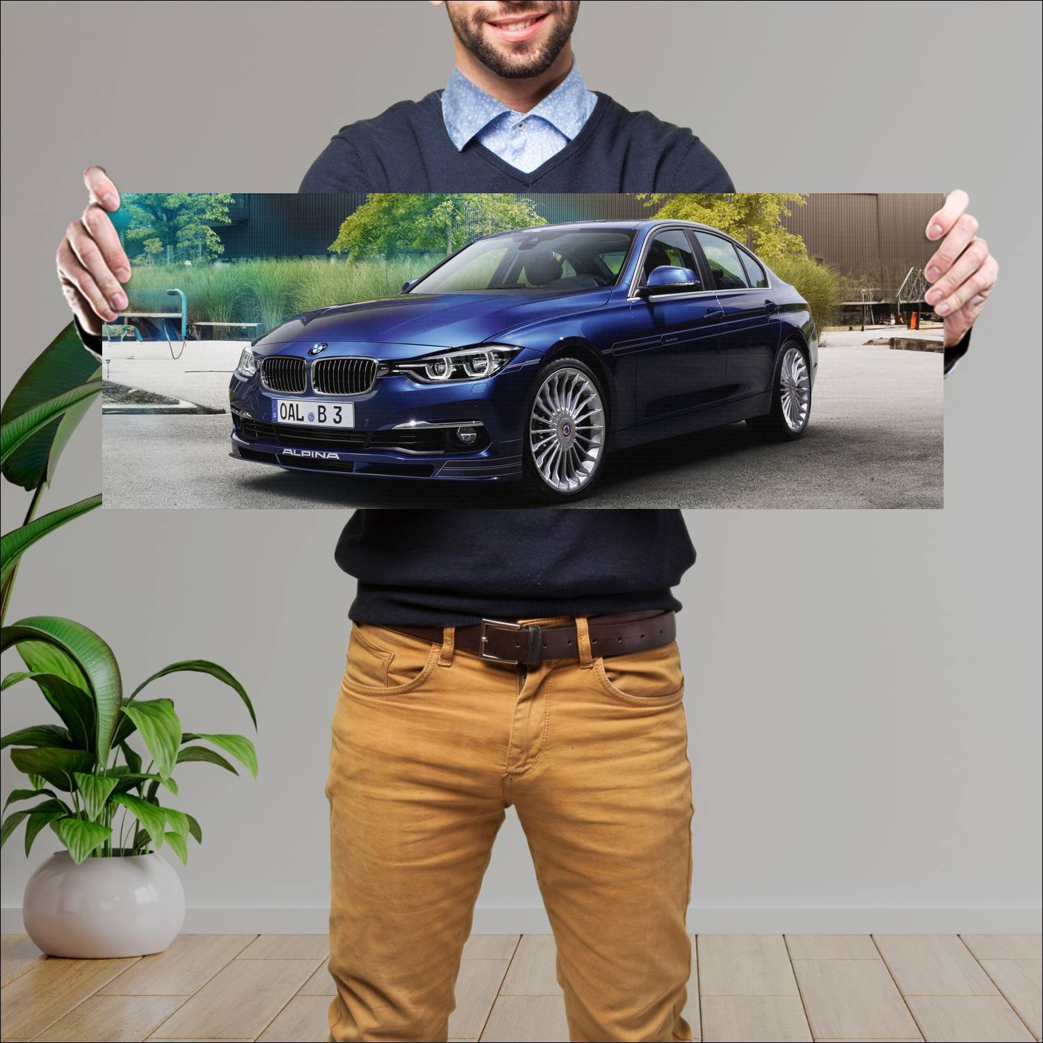 Cuadro grande 30x80cm 2015 alpina b3 biturbo auto 233 Bmw