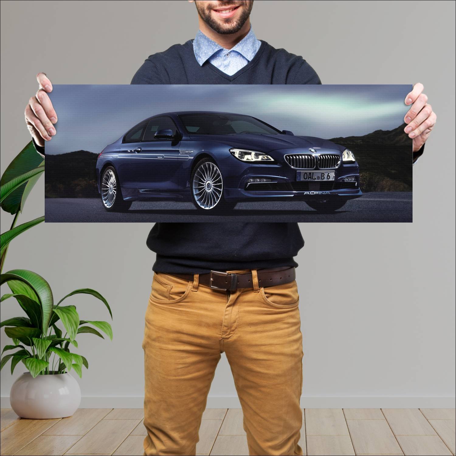 Cuadro grande 30x80cm 2015 alpina b6 biturbo coupe 238 Bmw