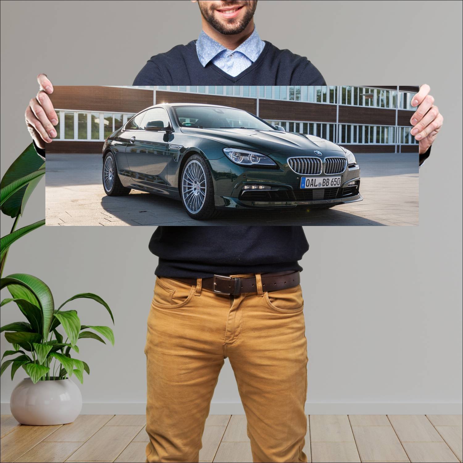 Cuadro grande 30x80cm 2015 alpina b6 biturbo coupe 239 Bmw