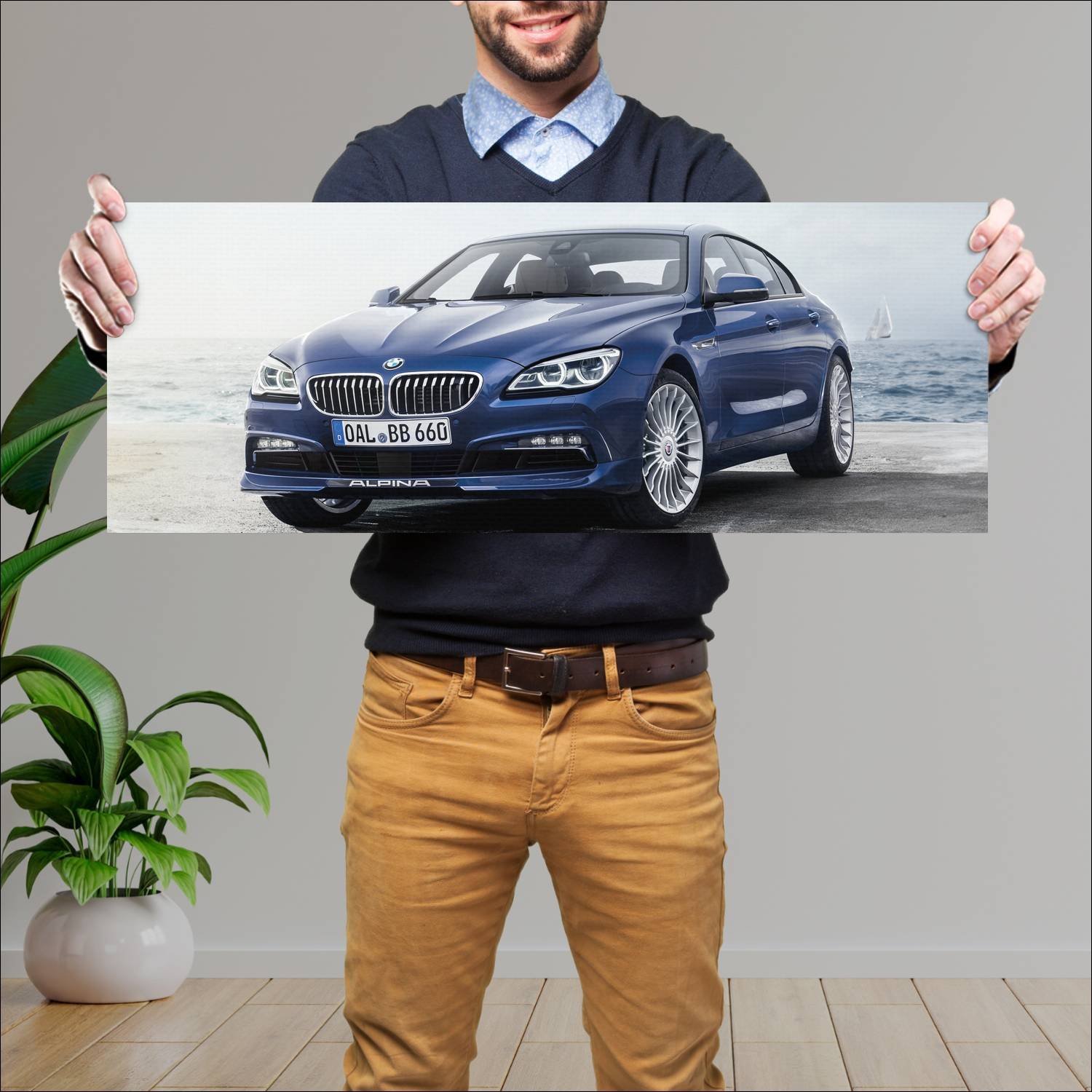 Cuadro grande 30x80cm 2015 alpina b6 biturbo gran 240 Bmw