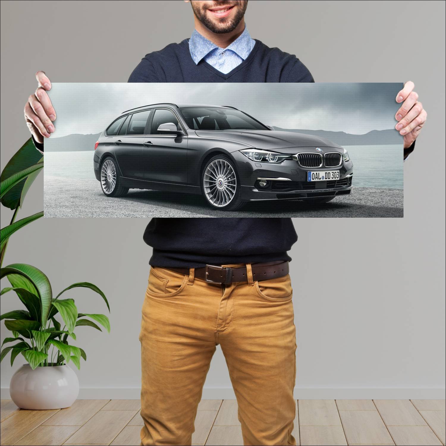 Cuadro grande 30x80cm 2015 alpina d3 biturbo touri 241 Bmw