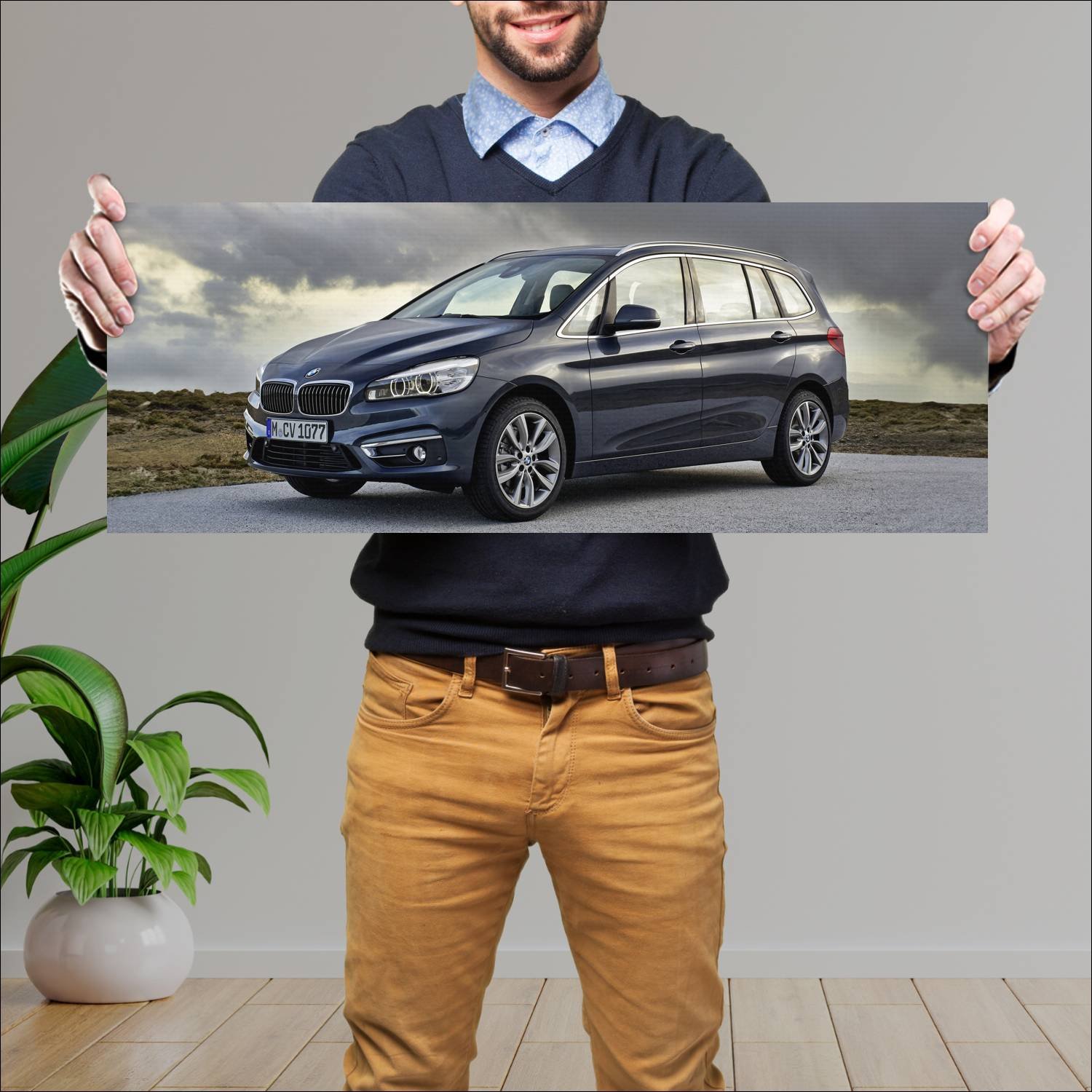 Cuadro grande 30x80cm 2015 bmw 2 series gran toure 257 Bmw