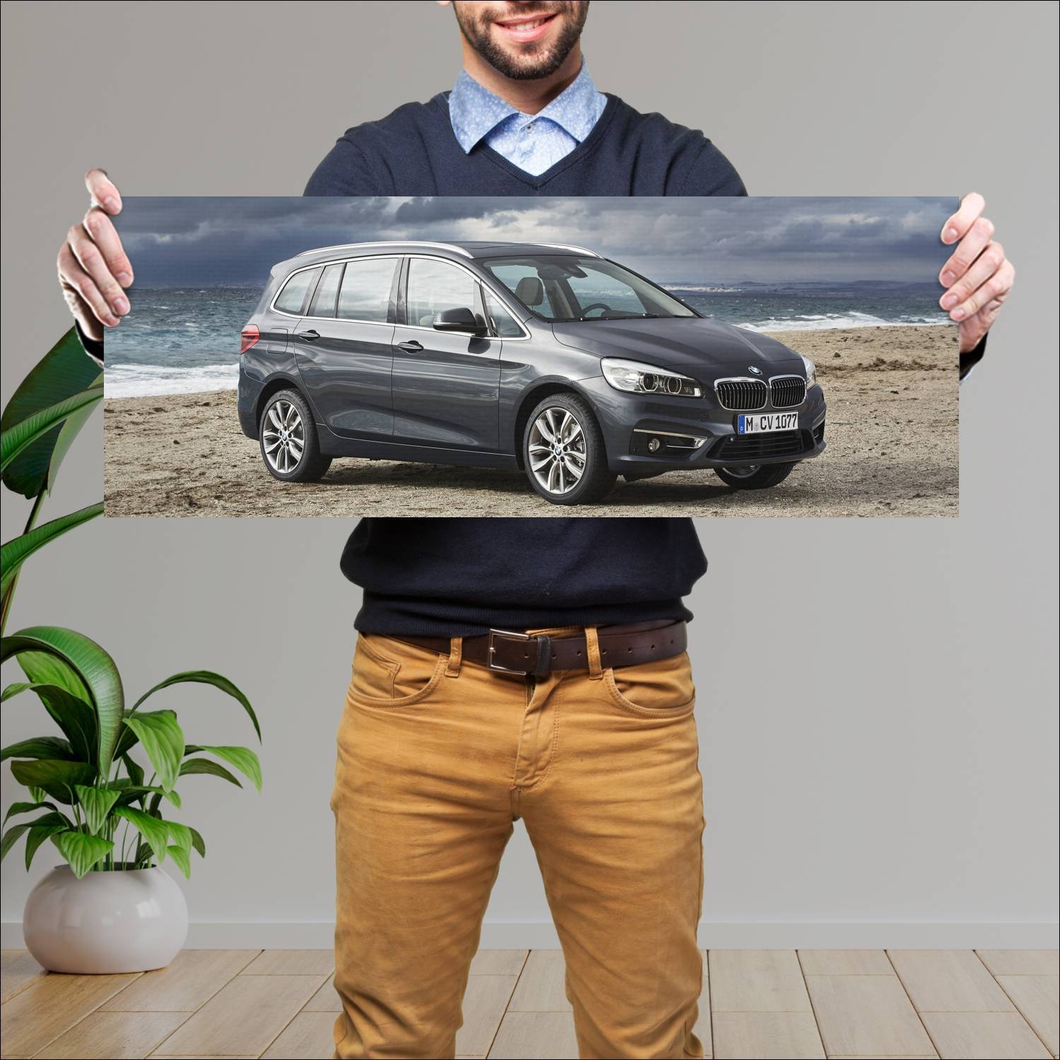 Cuadro grande 30x80cm 2015 bmw 2 series gran toure 258 Bmw