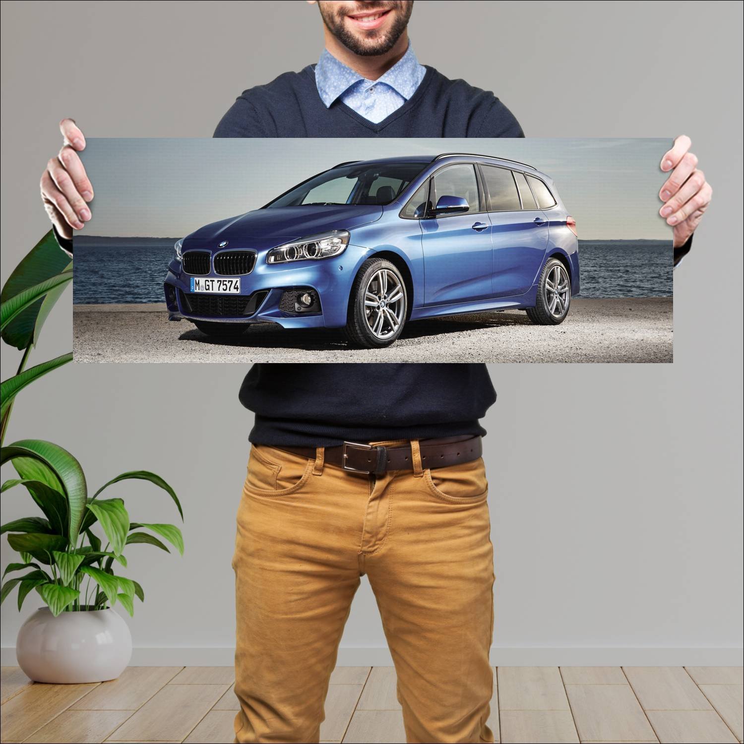 Cuadro grande 30x80cm 2015 bmw 2 series gran toure 259 Bmw