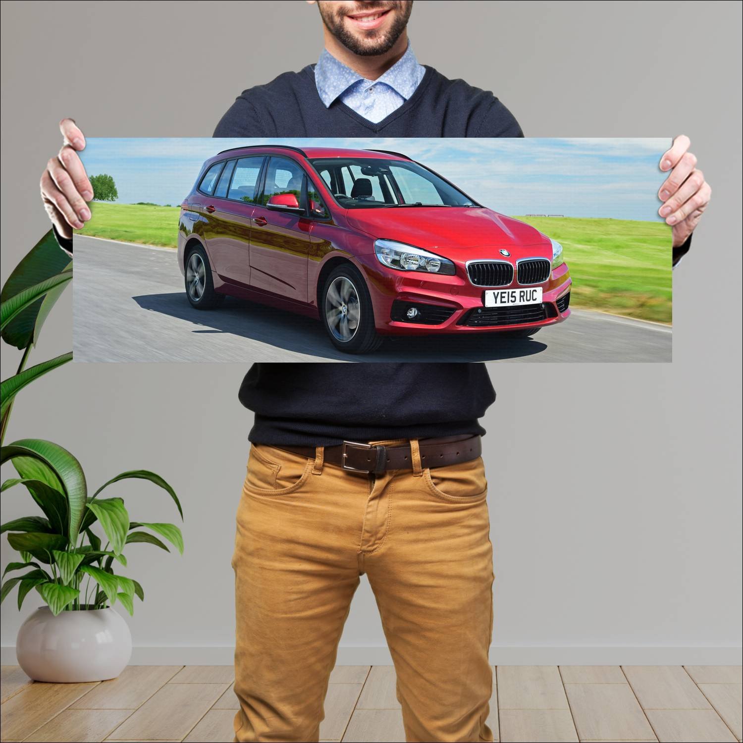 Cuadro grande 30x80cm 2015 bmw 2 series gran toure 261 Bmw