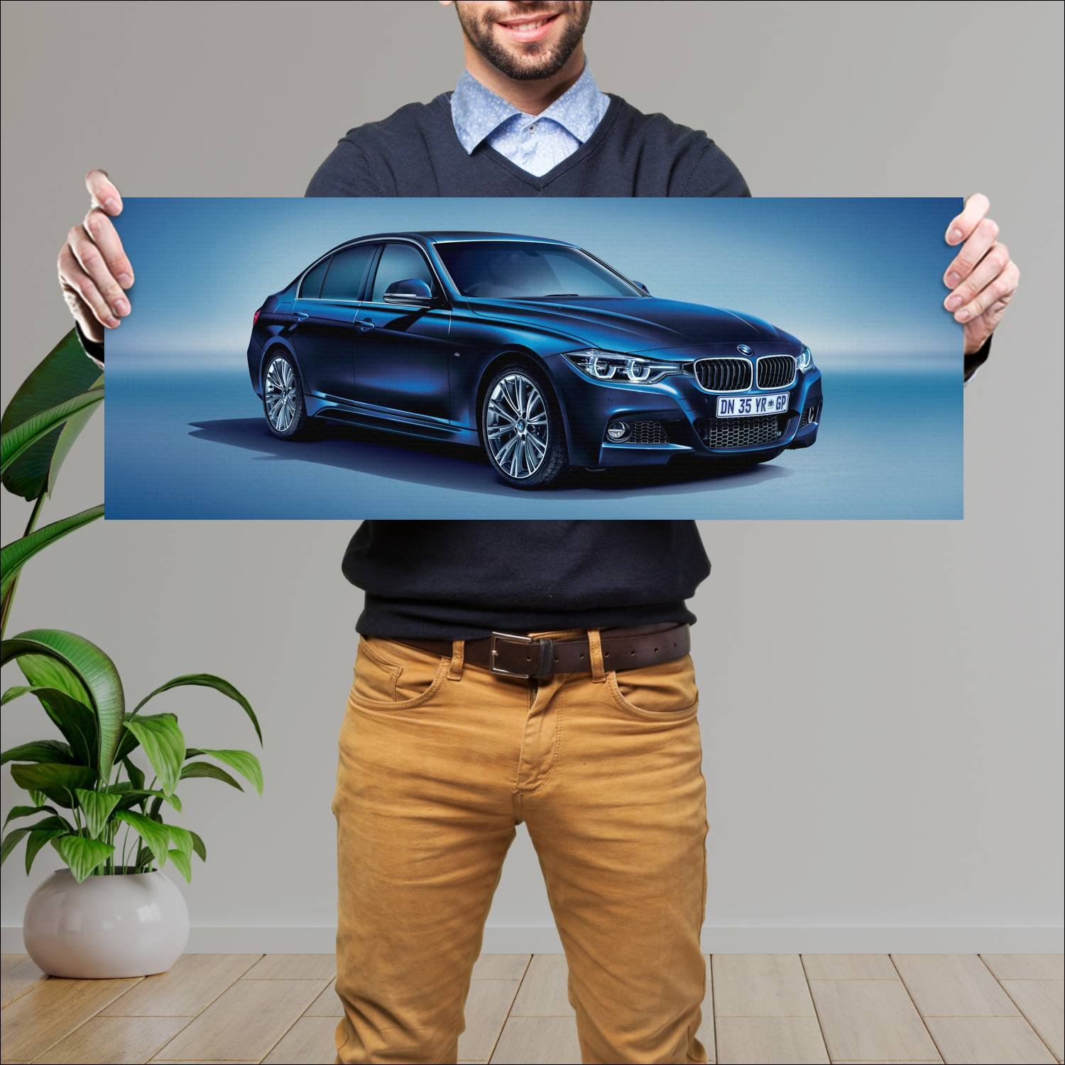 Cuadro grande 30x80cm 2015 bmw 3 series 40 year ed 264 Bmw
