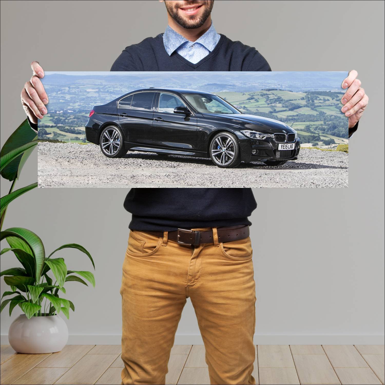 Cuadro grande 30x80cm 2015 bmw 3 series m sport uk 269 Bmw