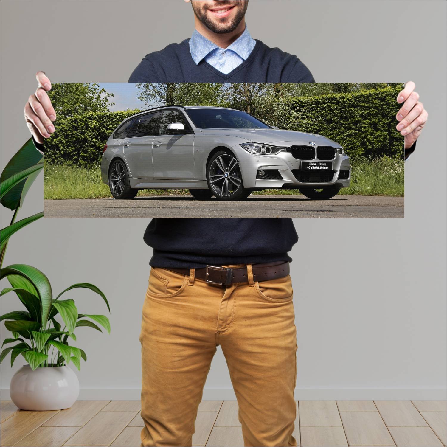 Cuadro grande 30x80cm 2015 bmw 3 series touring 40 270 Bmw