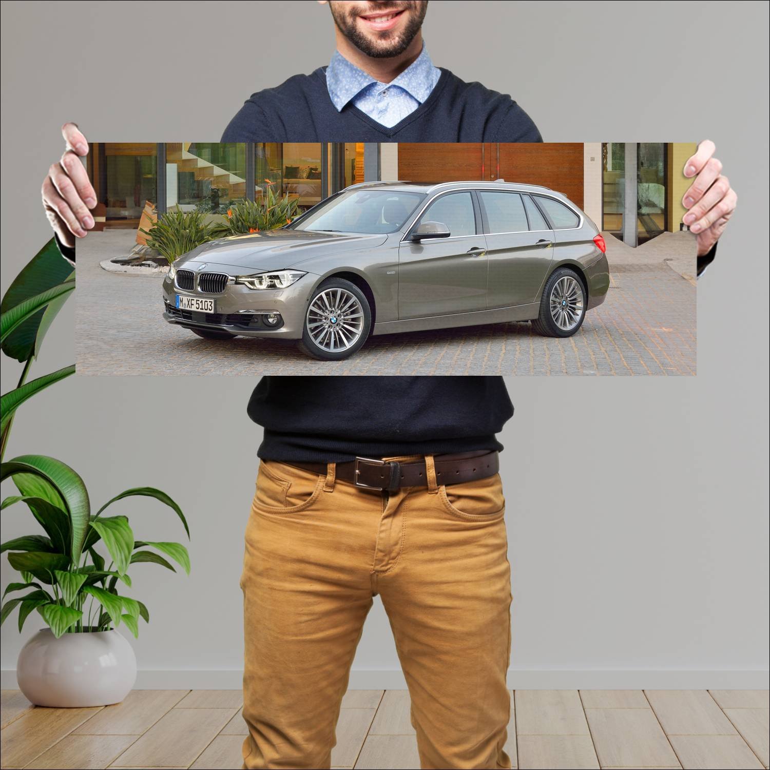 Cuadro grande 30x80cm 2015 bmw 3 series touring 82 272 Bmw