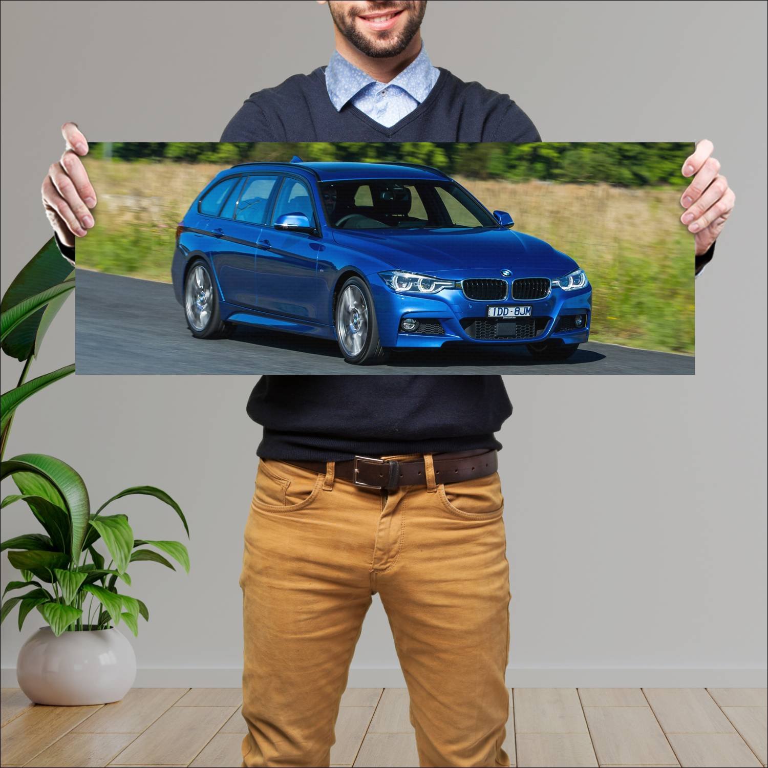 Cuadro grande 30x80cm 2015 bmw 3 series touring m 273 Bmw