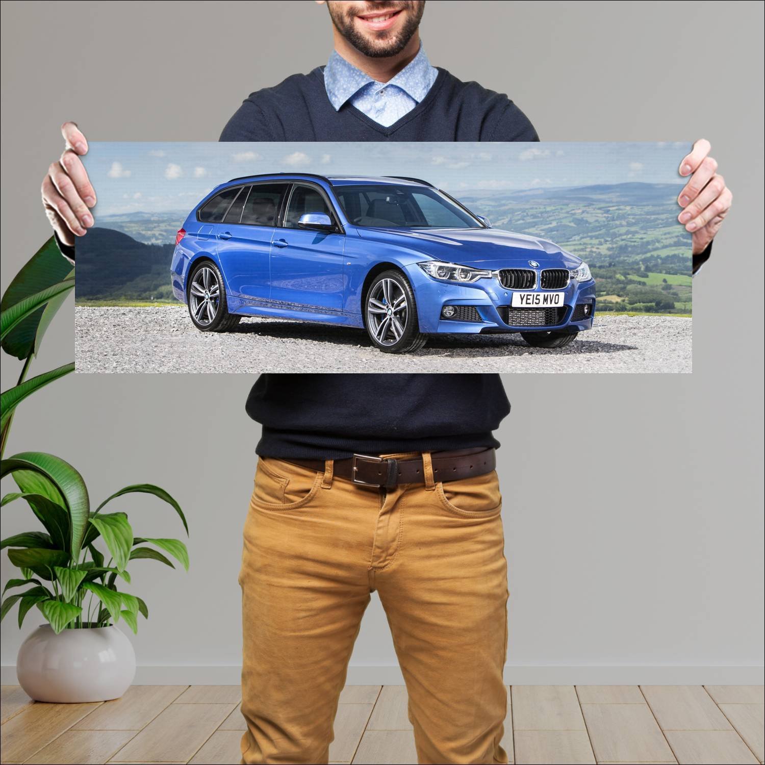 Cuadro grande 30x80cm 2015 bmw 3 series touring m 274 Bmw