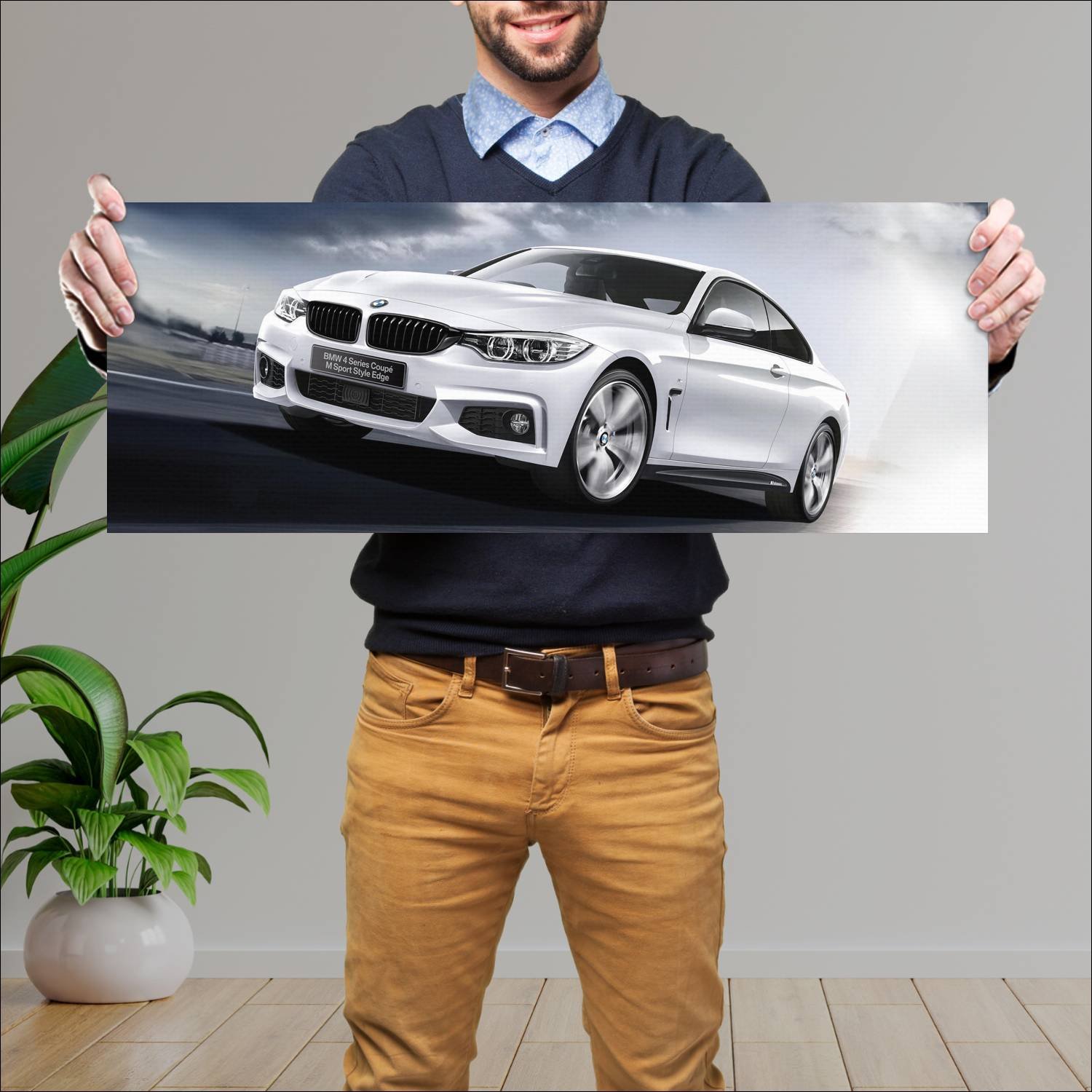 Cuadro grande 30x80cm 2015 bmw 4 series coupe m sp 278 Bmw