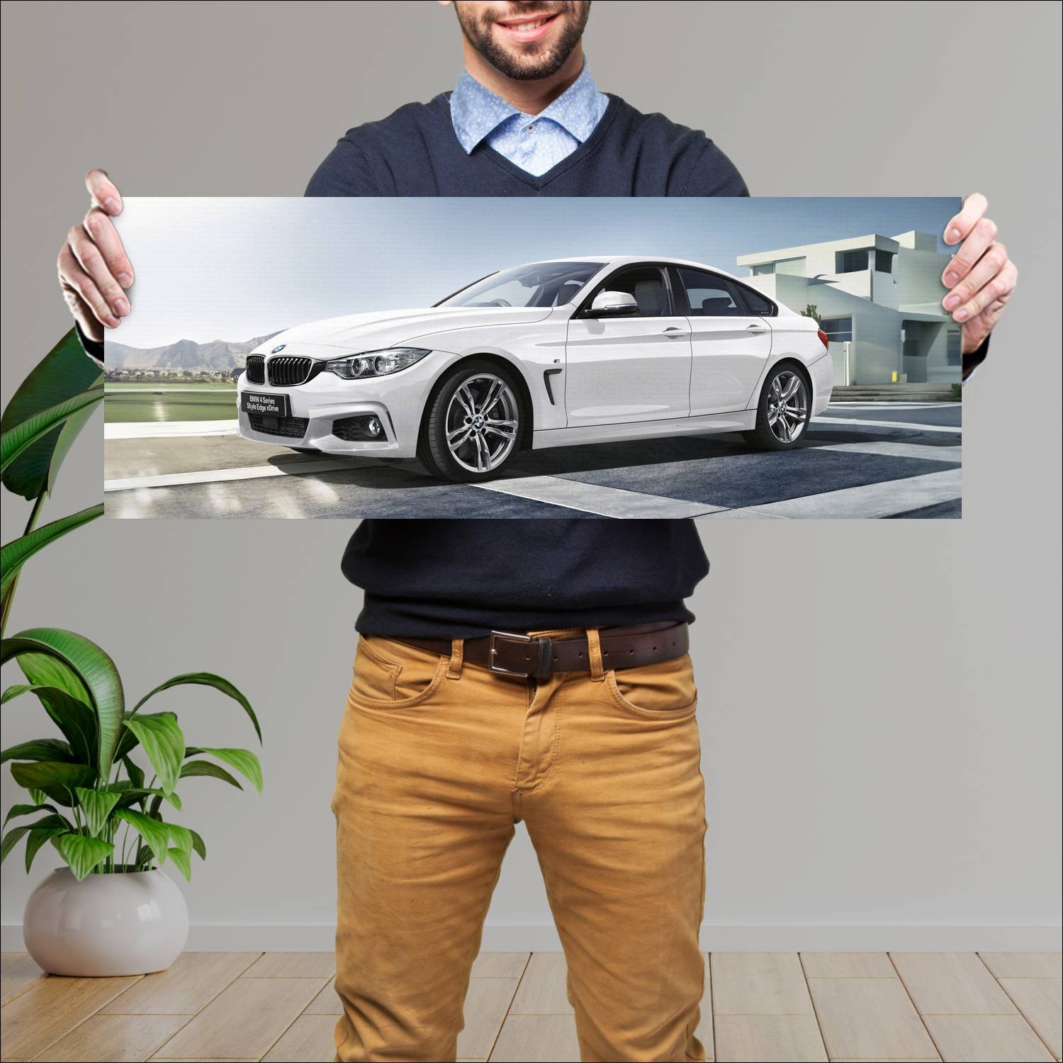 Cuadro grande 30x80cm 2015 bmw 4 series gran coupe 279 Bmw