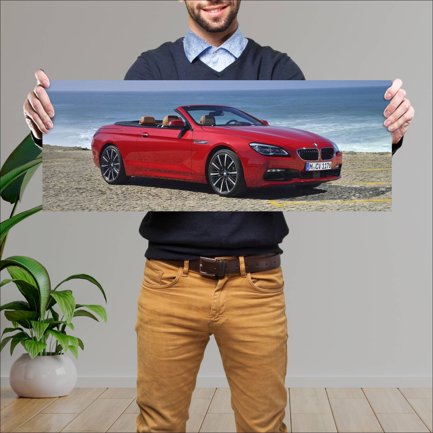 Cuadro grande 30x80cm 2015 bmw 6 series convertibl 282 Bmw