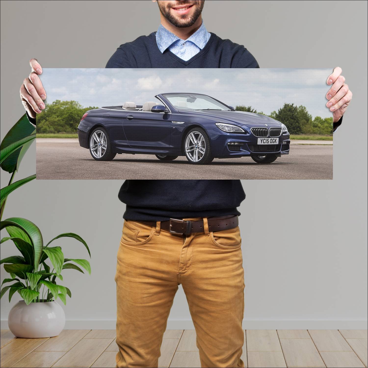 Cuadro grande 30x80cm 2015 bmw 6 series convertibl 283 Bmw