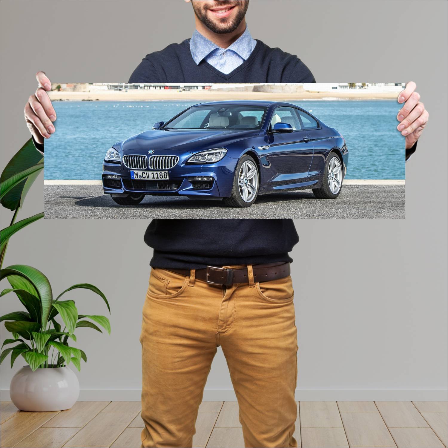 Cuadro grande 30x80cm 2015 bmw 6 series coupe m sp 285 Bmw