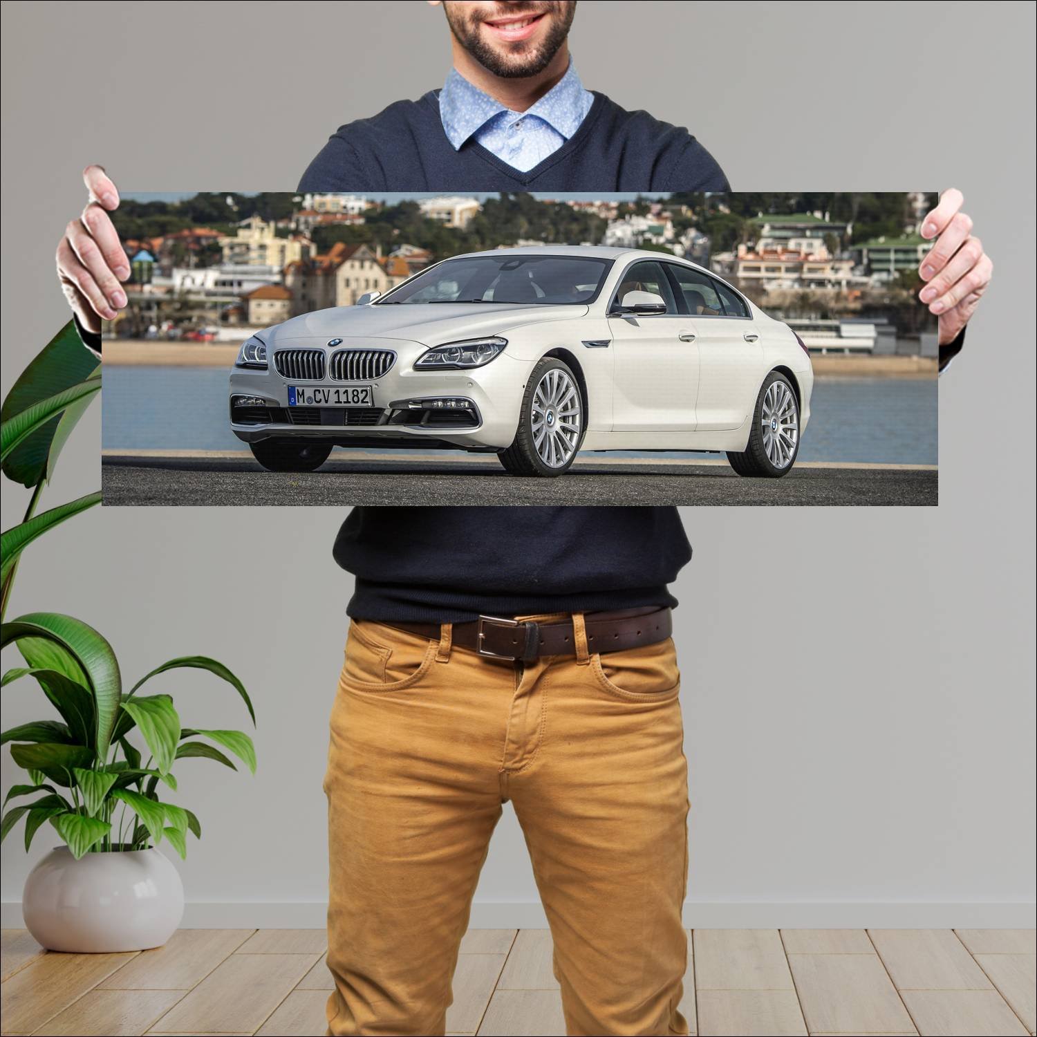 Cuadro grande 30x80cm 2015 bmw 6 series gran coupe 287 Bmw