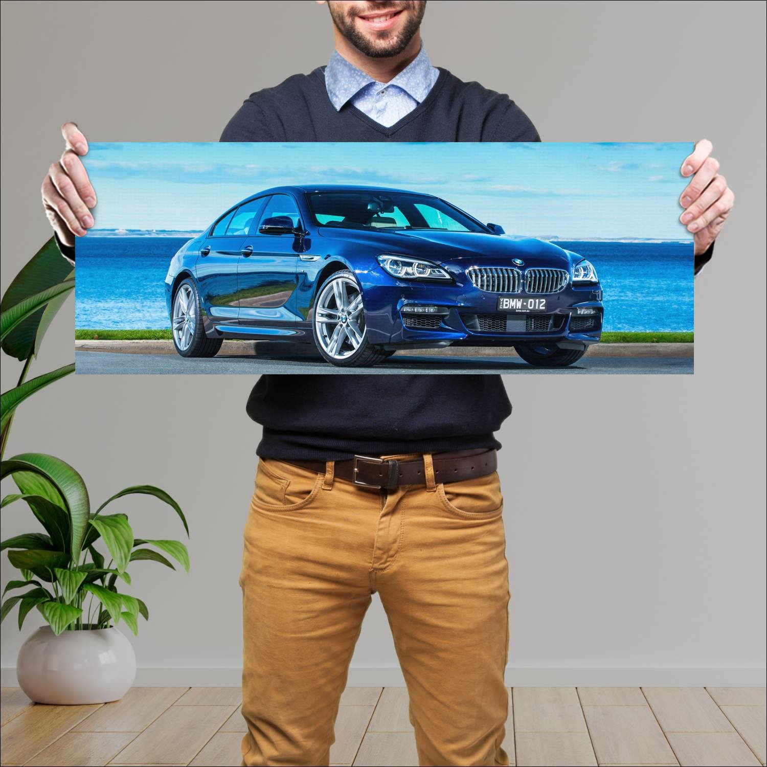 Cuadro grande 30x80cm 2015 bmw 6 series gran coupe 288 Bmw