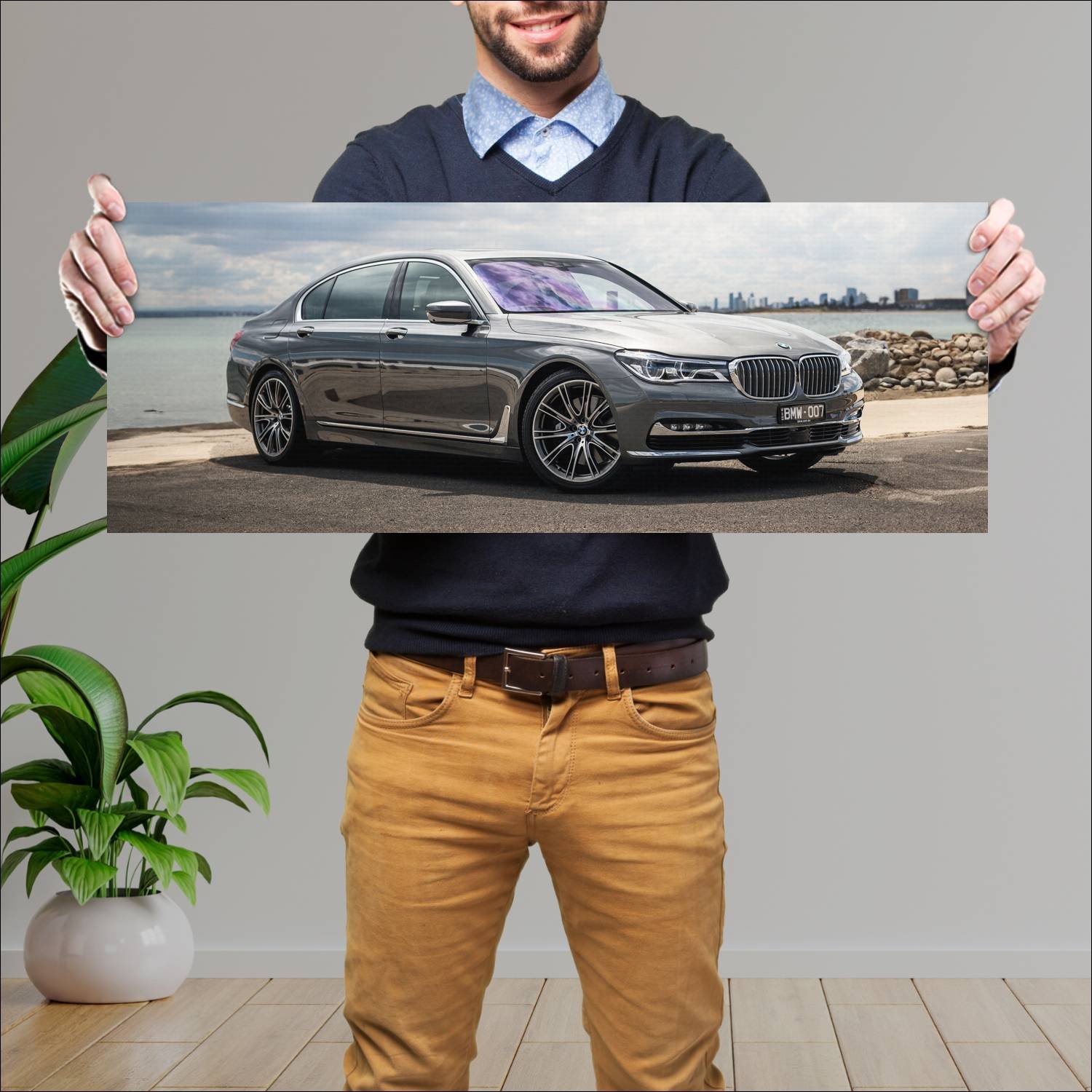Cuadro grande 30x80cm 2015 bmw 7 series lwb au 479 291 Bmw