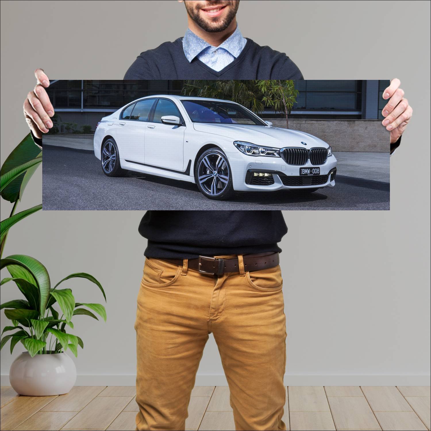 Cuadro grande 30x80cm 2015 bmw 7 series m sport au 292 Bmw