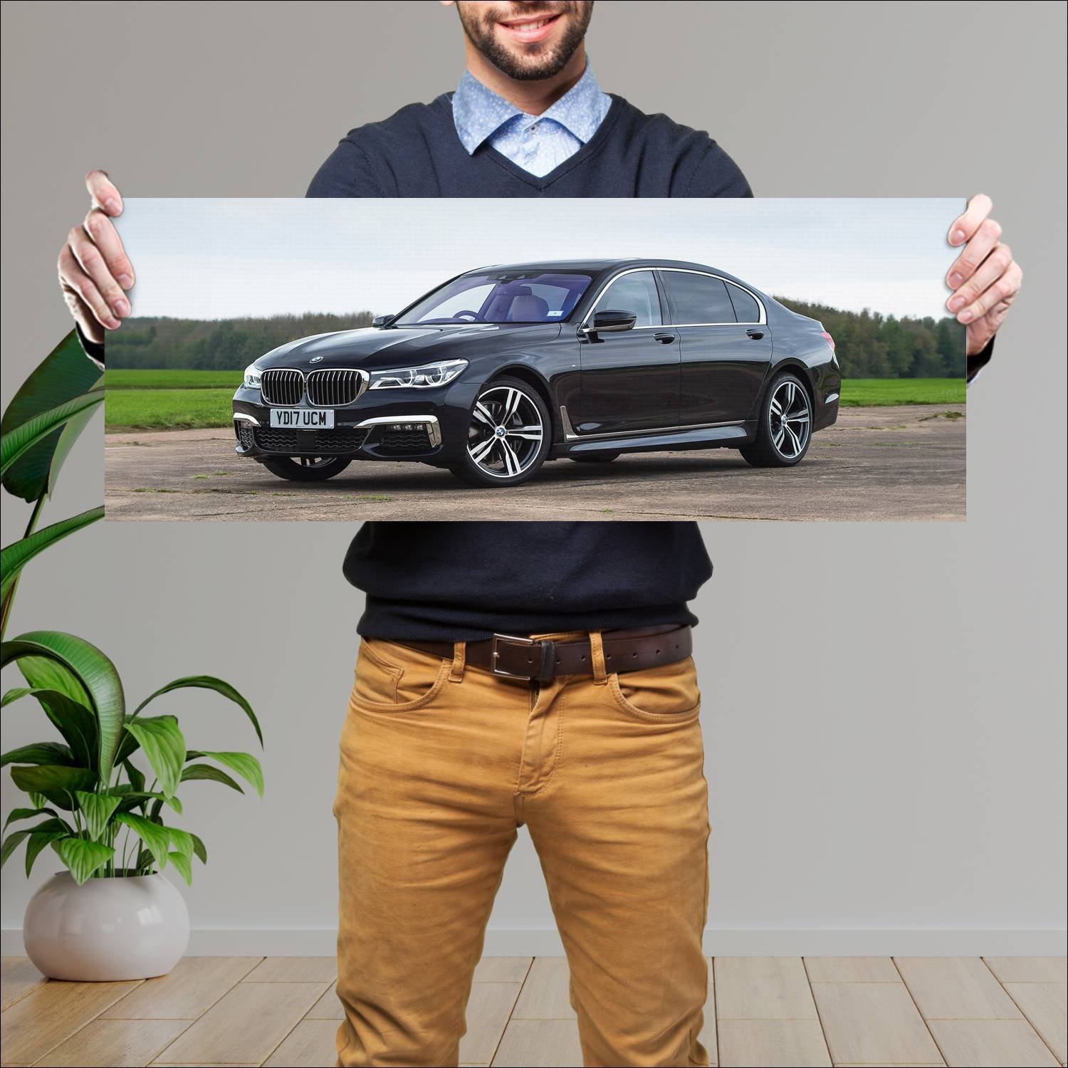 Cuadro grande 30x80cm 2015 bmw 7 series m sport lw 294 Bmw