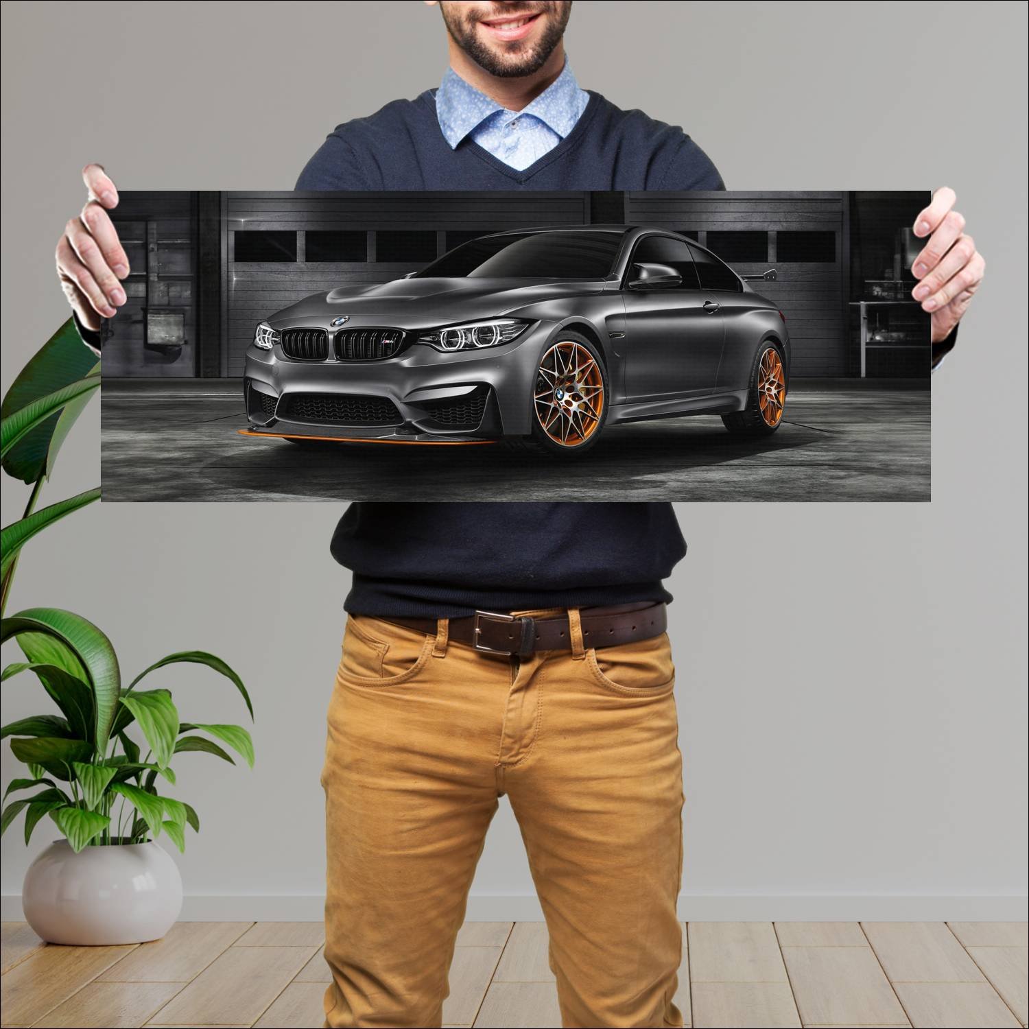 Cuadro grande 30x80cm 2015 bmw concept m4 gts Bmw