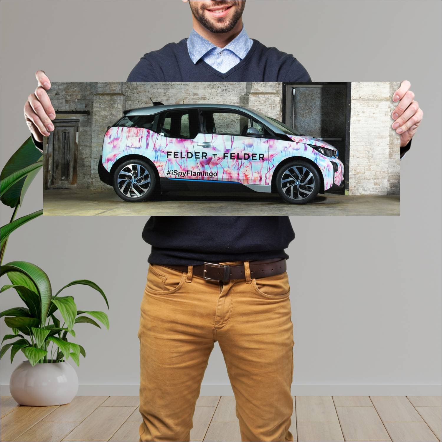 Cuadro grande 30x80cm 2015 bmw i3 felder and felde 302 Bmw