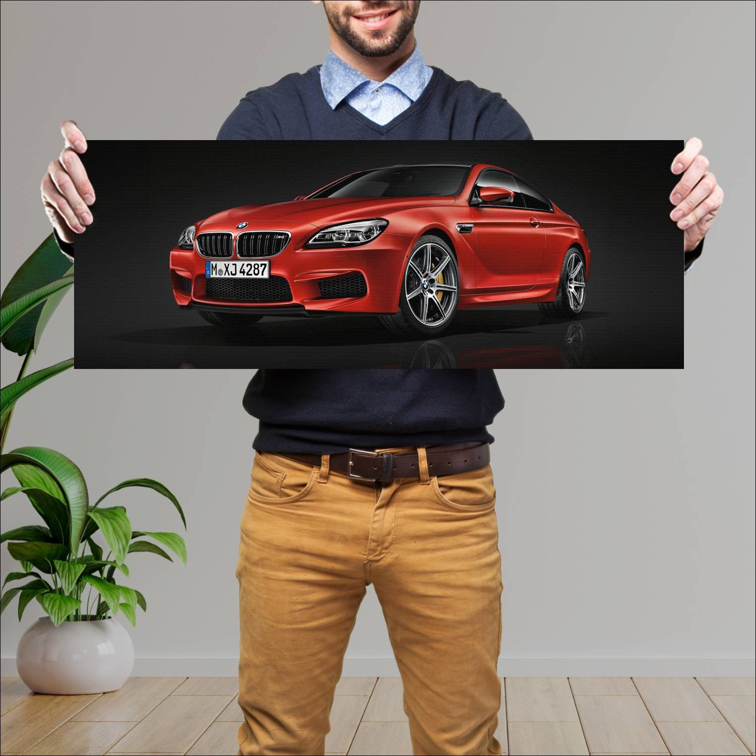 Cuadro grande 30x80cm 2015 bmw m6 coupe competitio 336 Bmw