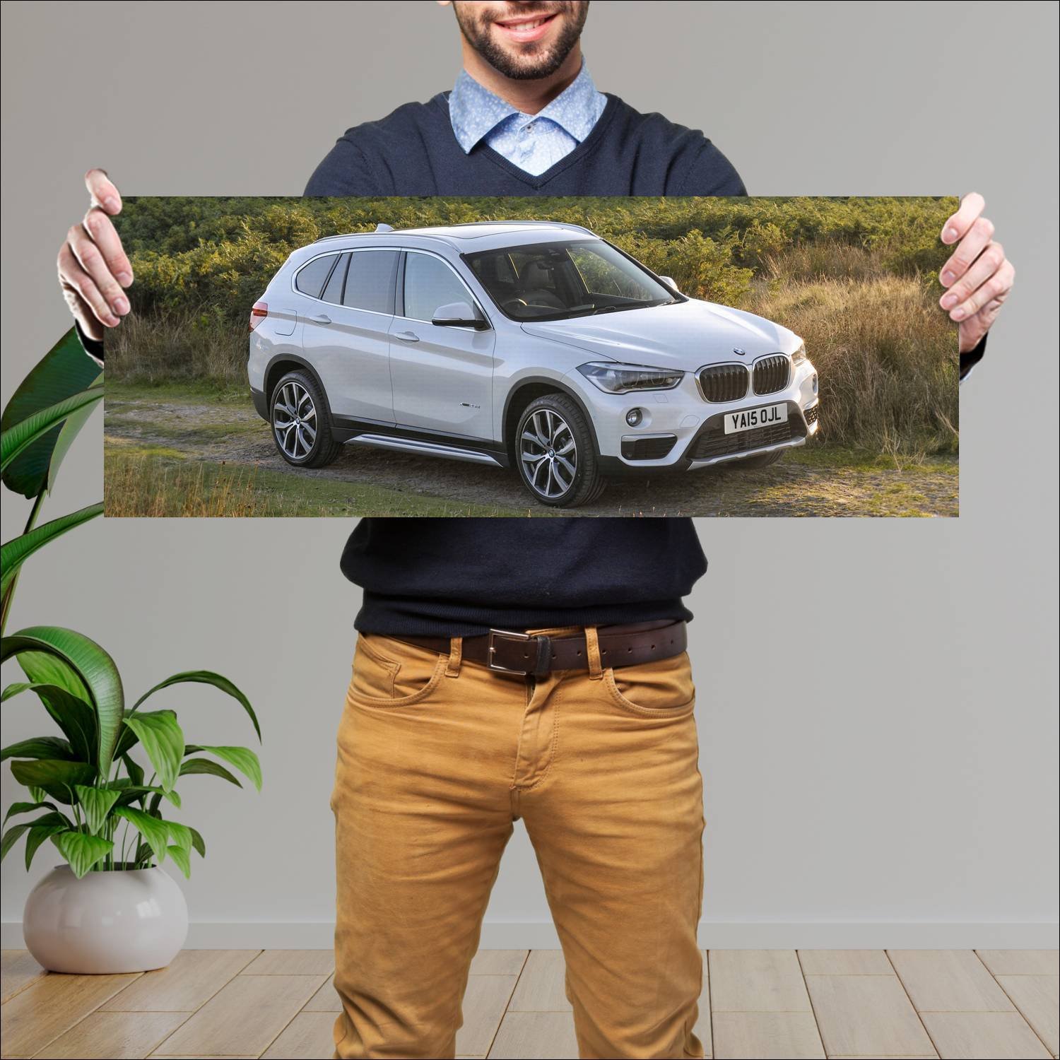 Cuadro grande 30x80cm 2015 bmw x1 uk auto 340 Bmw