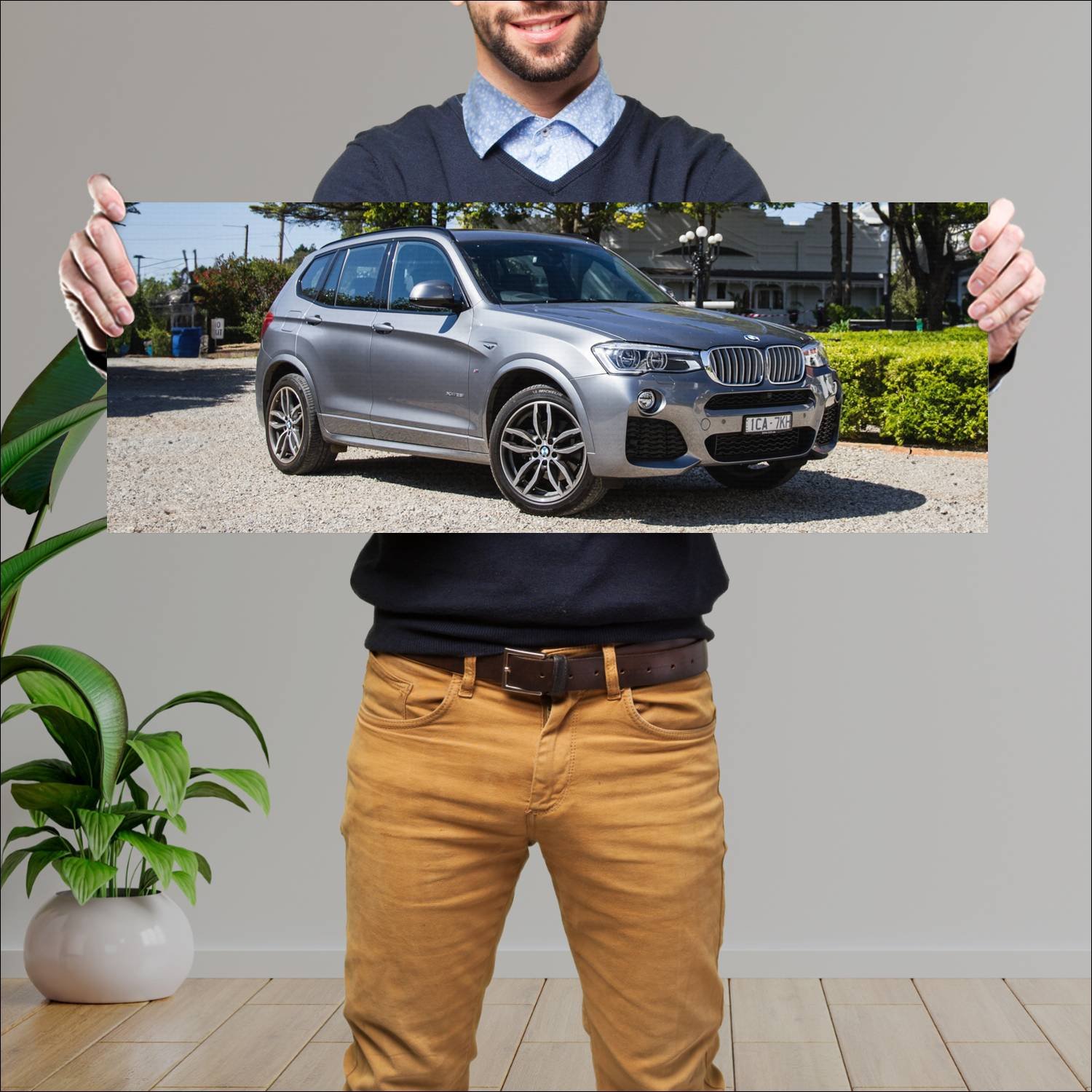 Cuadro grande 30x80cm 2015 bmw x3 m sport au auto 342 Bmw