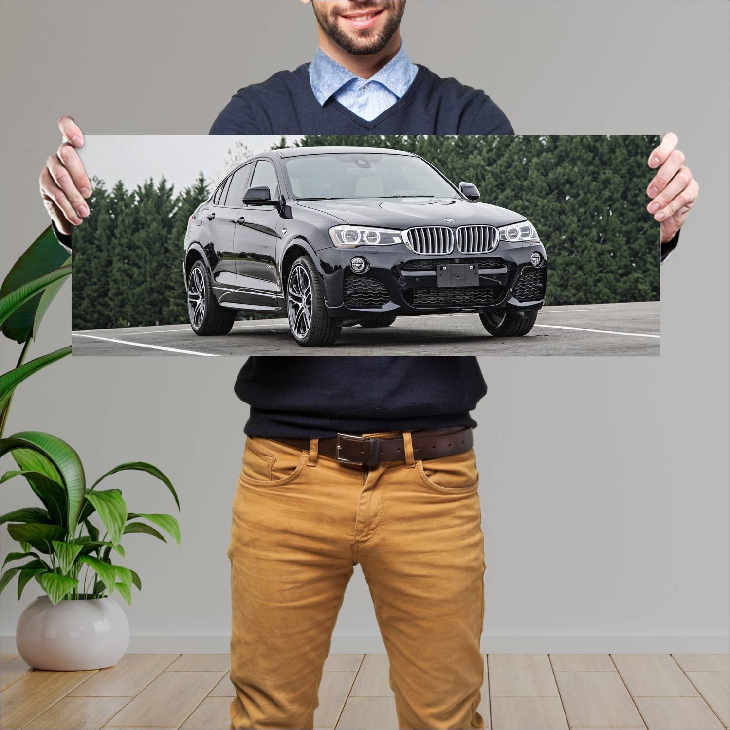 Cuadro grande 30x80cm 2015 bmw x4 m sport us auto 343 Bmw