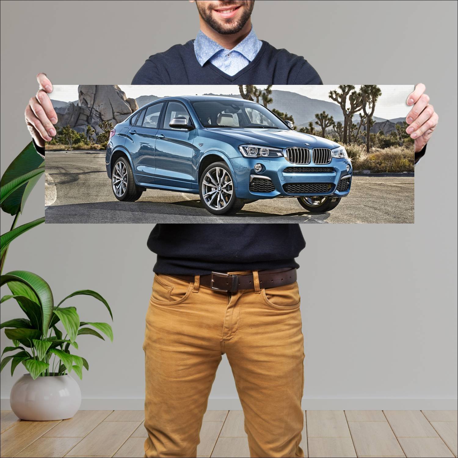 Cuadro grande 30x80cm 2015 bmw x4 m40i auto 344 Bmw