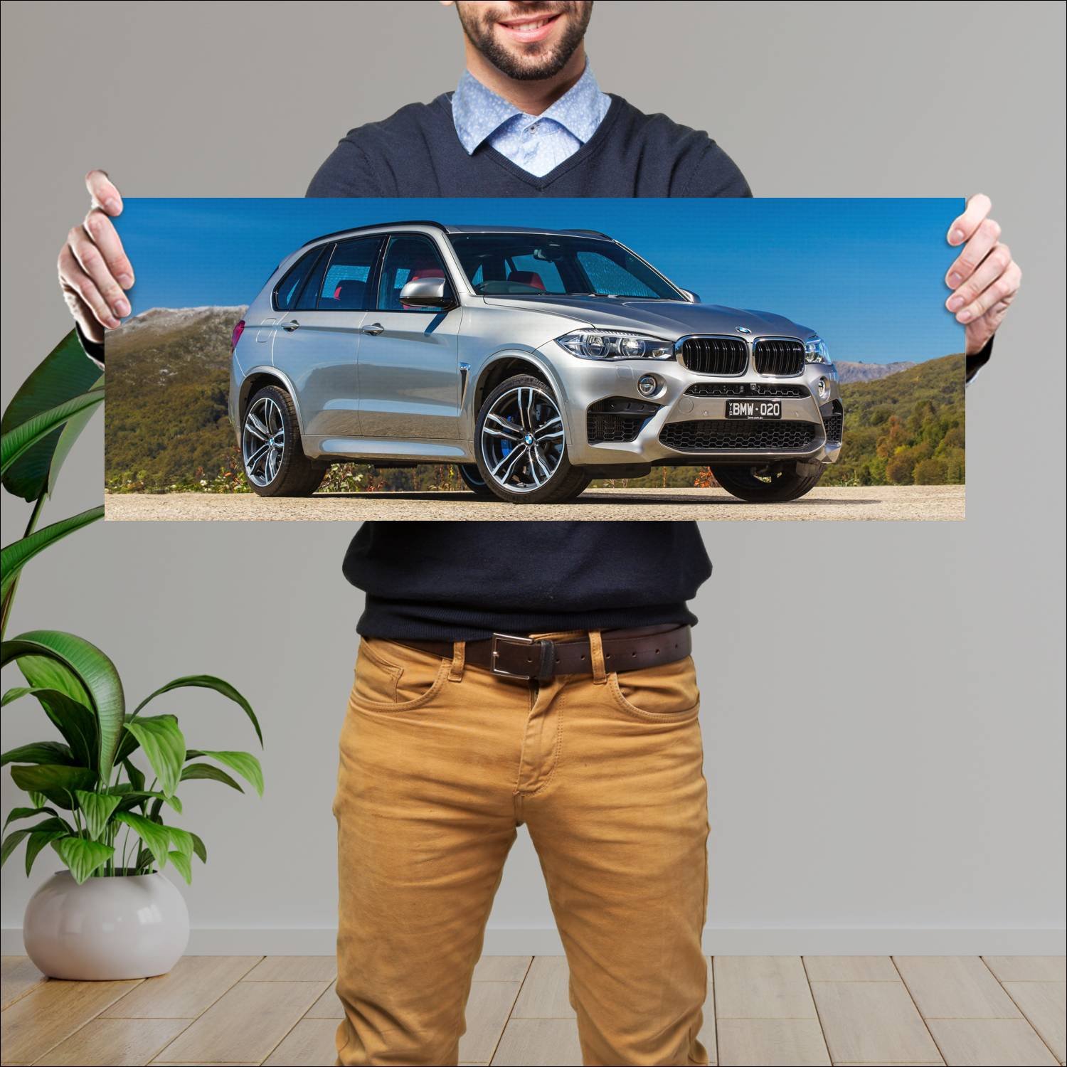 Cuadro grande 30x80cm 2015 bmw x5 m au auto 345 Bmw