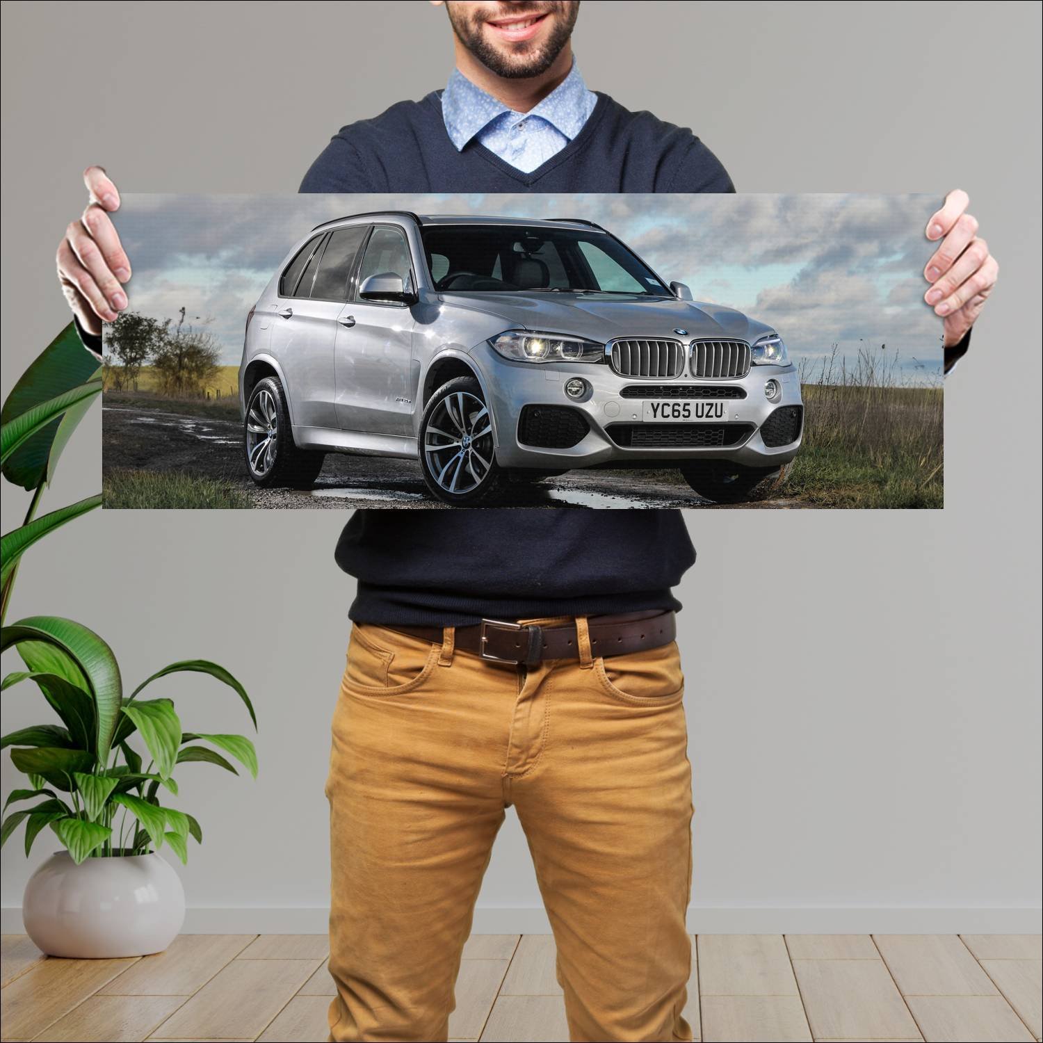 Cuadro grande 30x80cm 2015 bmw x5 plug in hybrid m 347 Bmw
