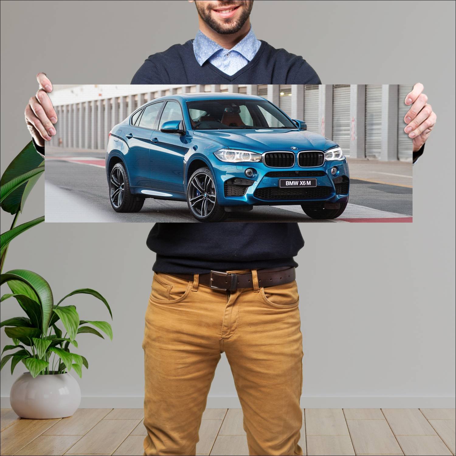 Cuadro grande 30x80cm 2015 bmw x6 m za auto 355 Bmw